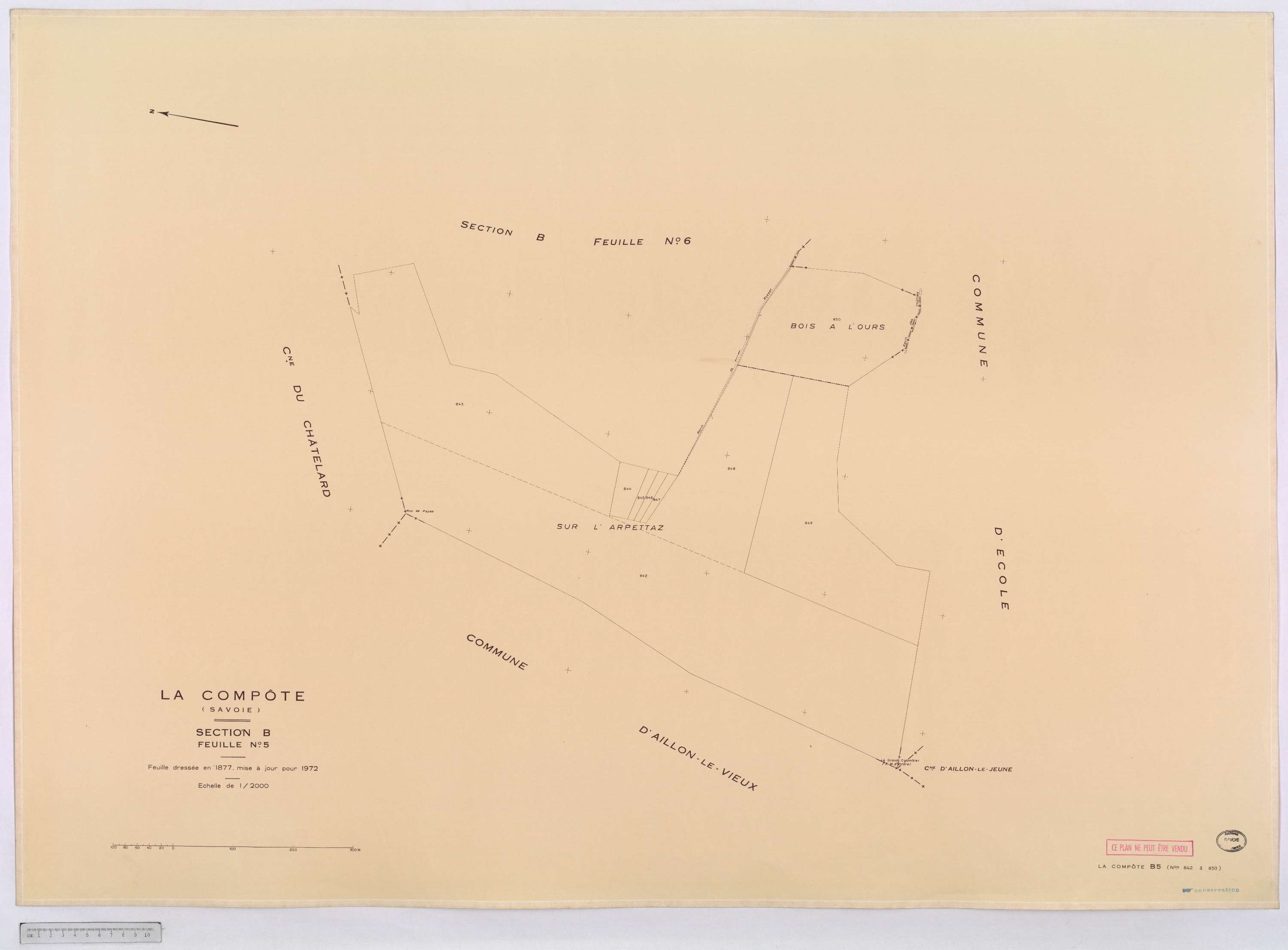 La Compôte - Cadastre rénové, version définitive (1972).