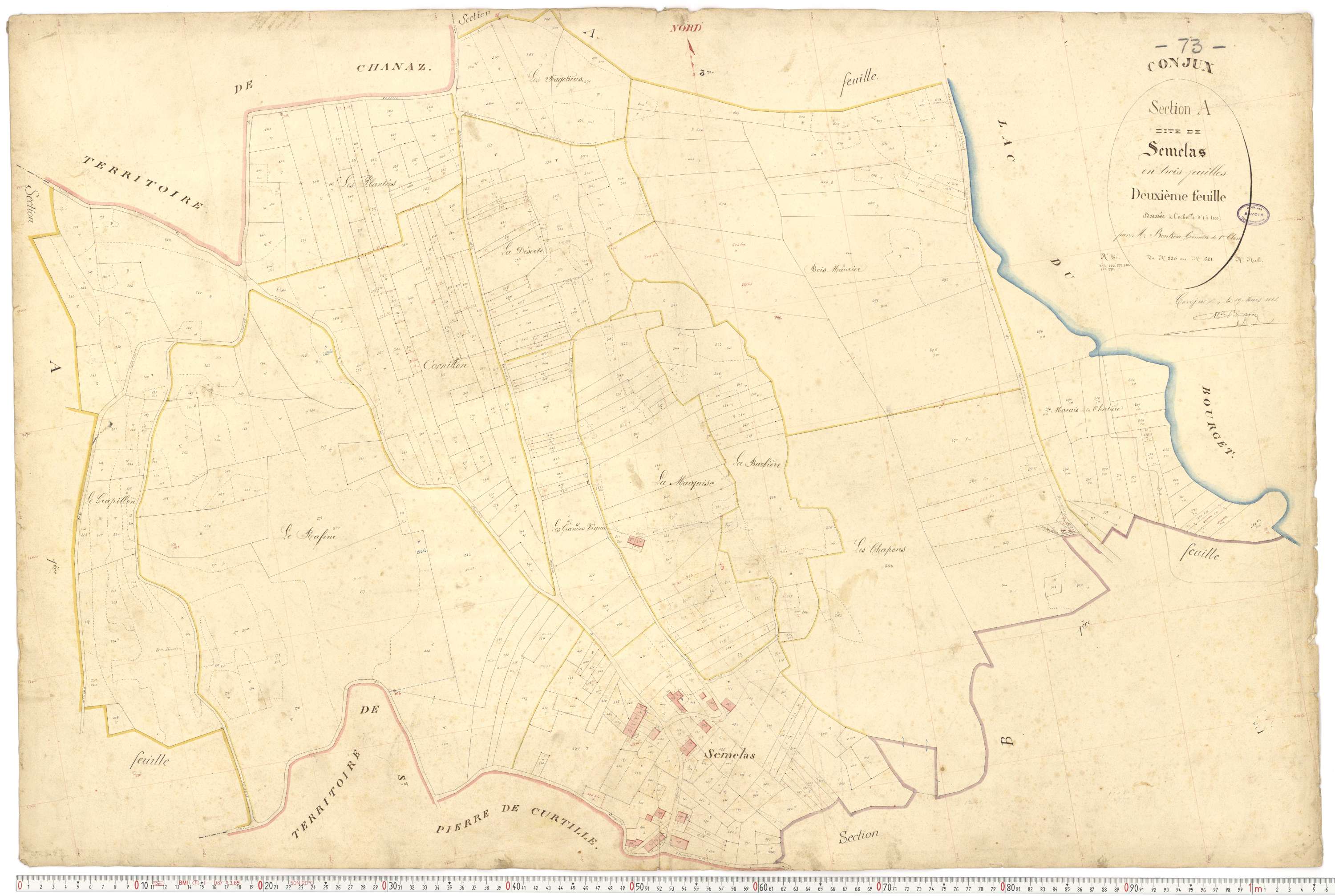 Conjux - Plans cadastraux du premier cadastre français.