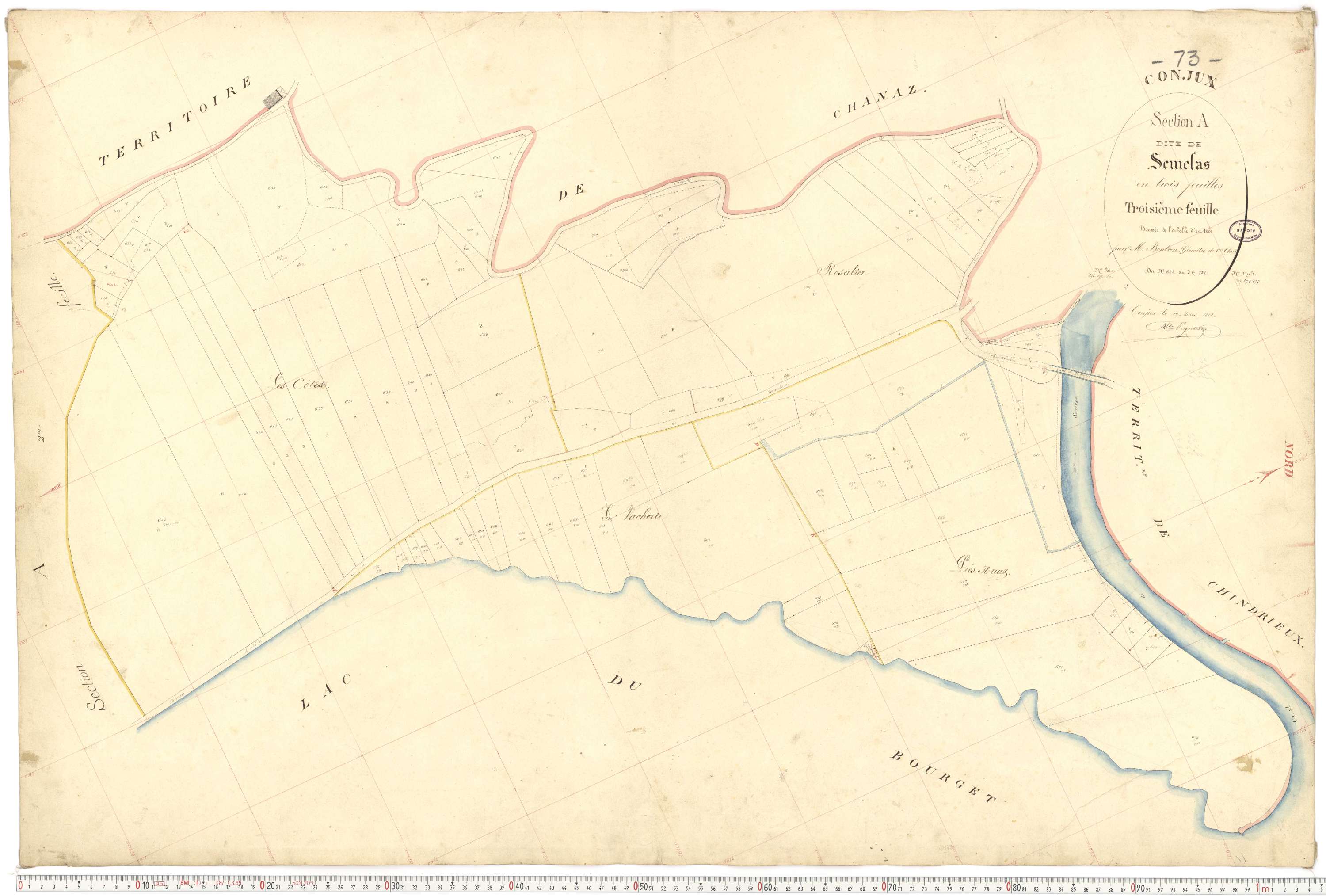 Conjux - Plans cadastraux du premier cadastre français.