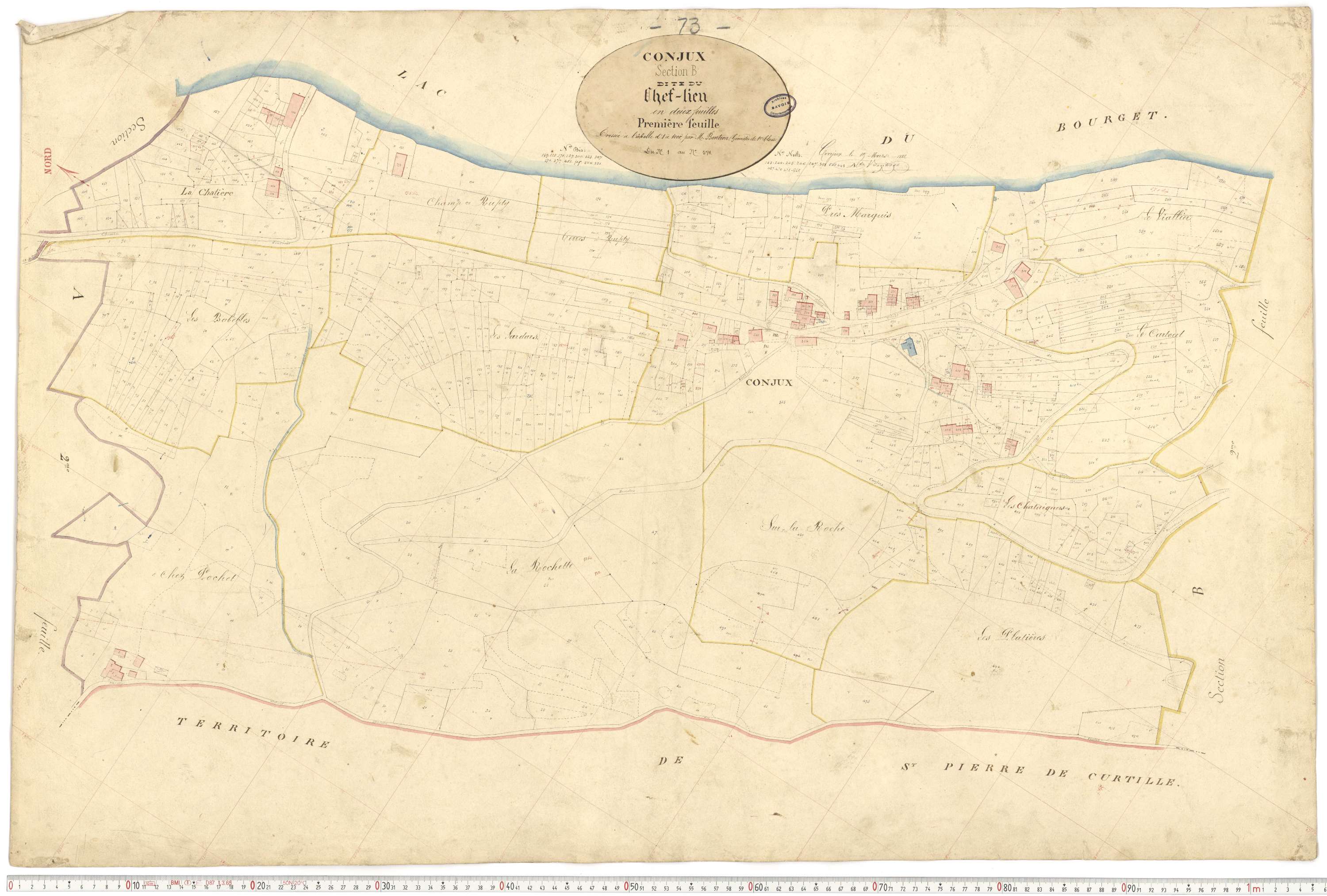 Conjux - Plans cadastraux du premier cadastre français.