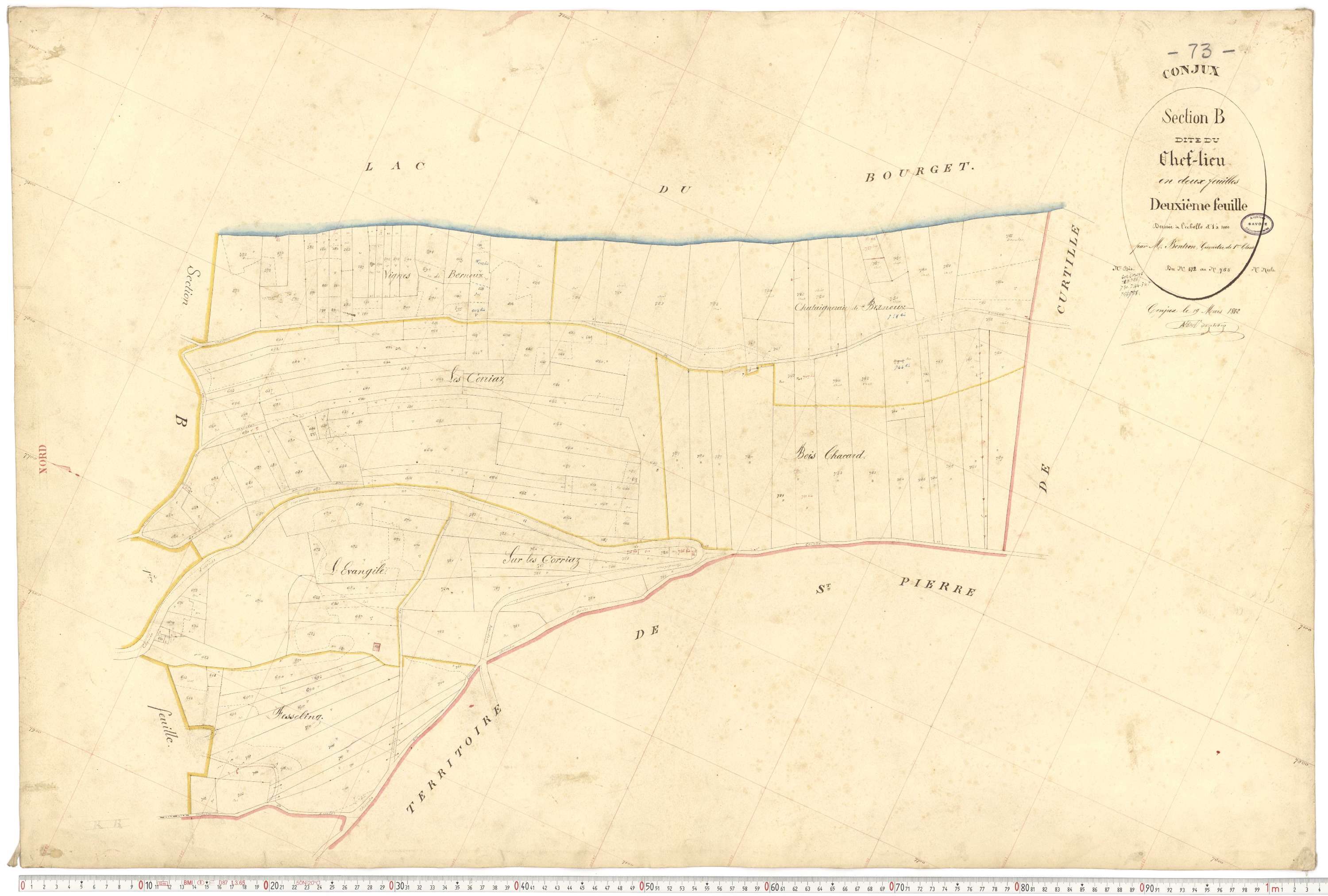 Conjux - Plans cadastraux du premier cadastre français.