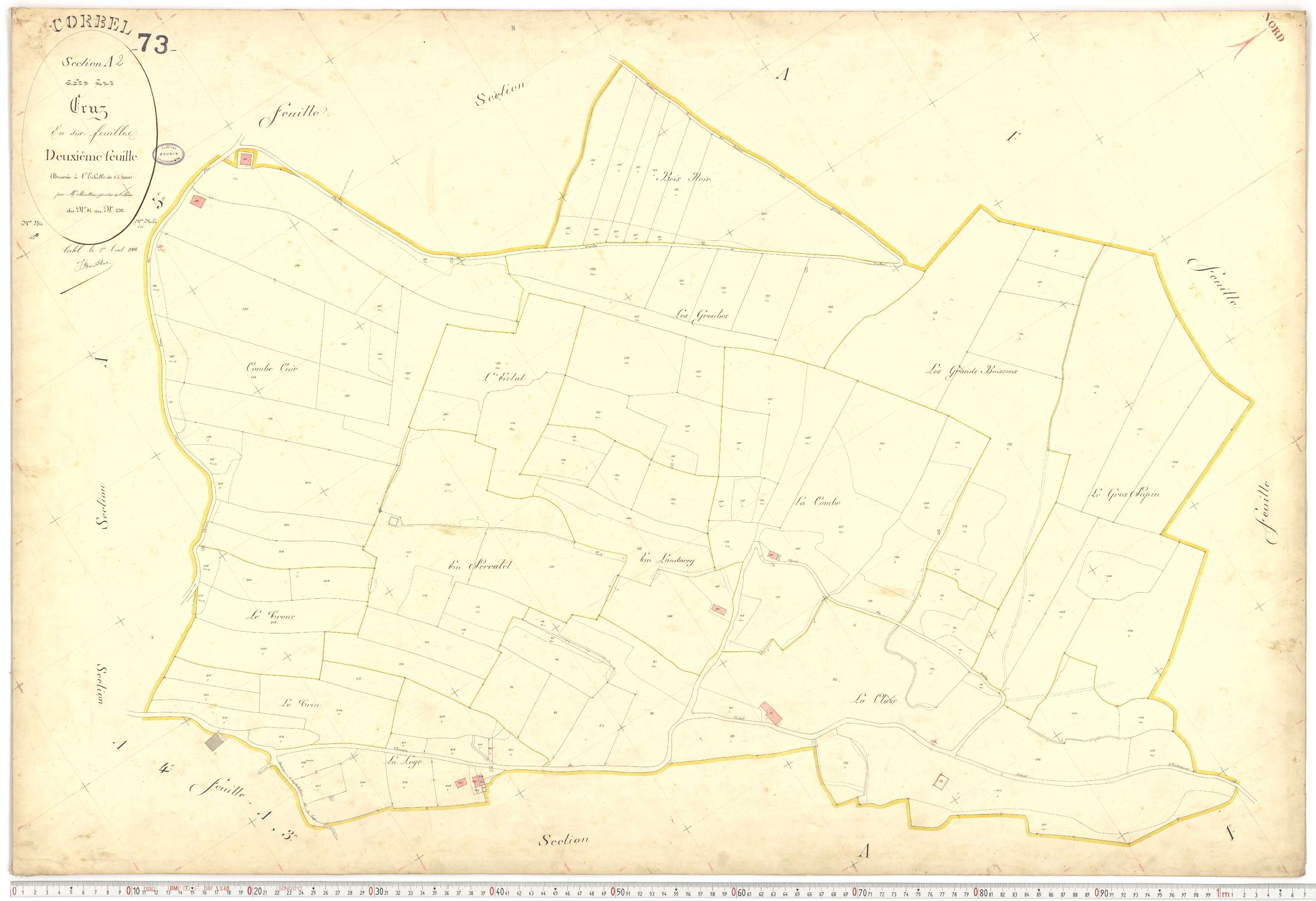 Corbel - Plans cadastraux du premier cadastre français.