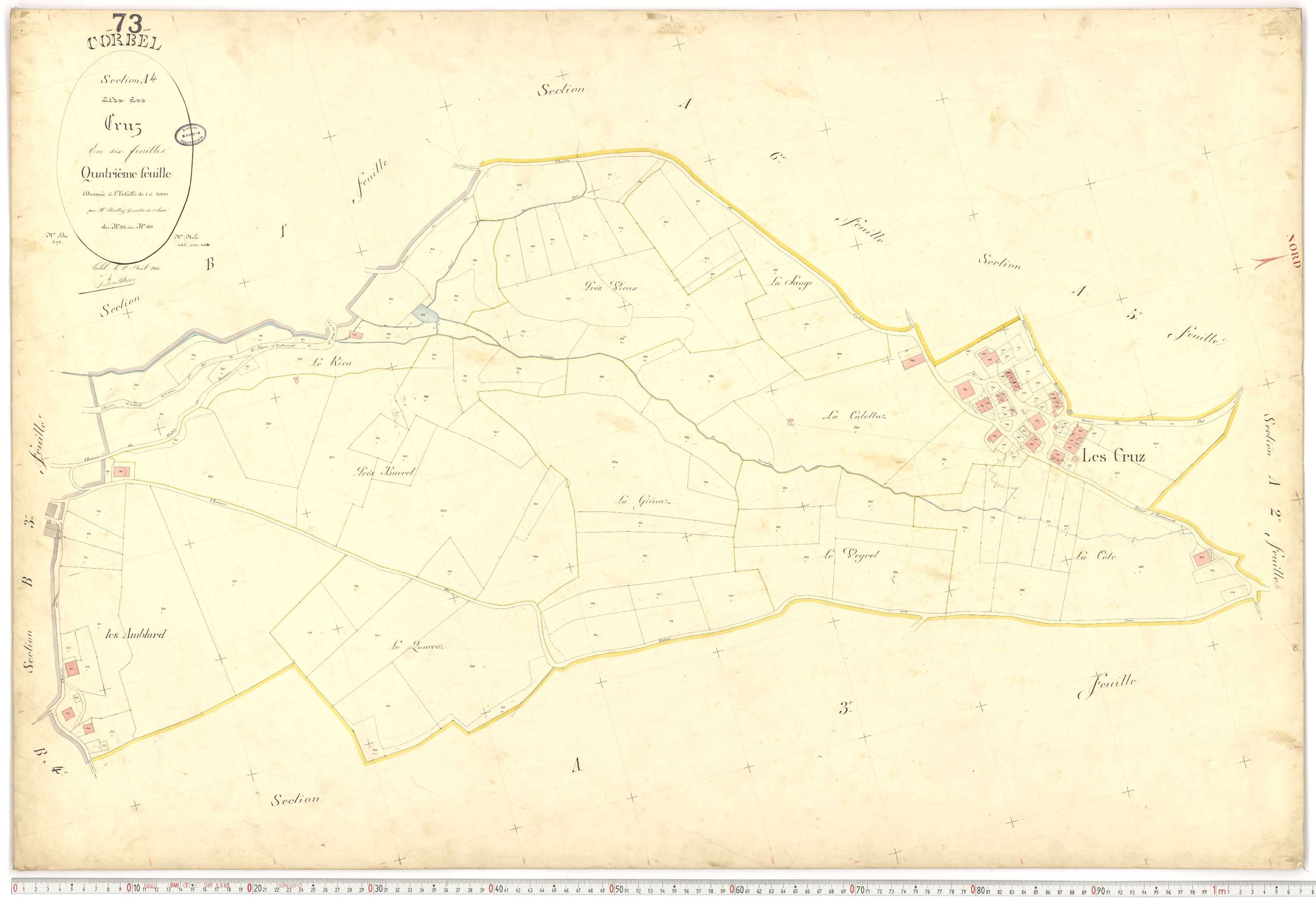 Corbel - Plans cadastraux du premier cadastre français.