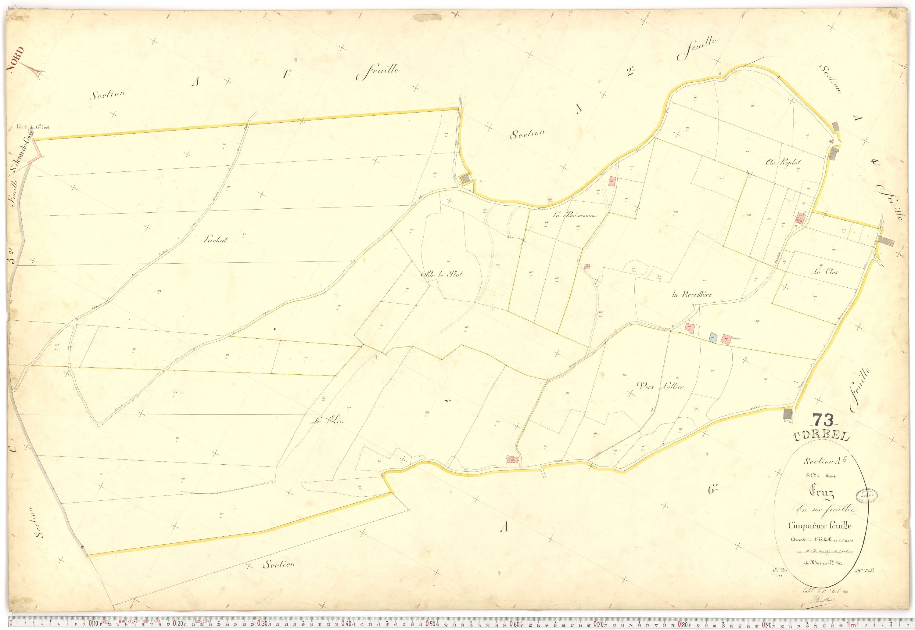 Corbel - Plans cadastraux du premier cadastre français.