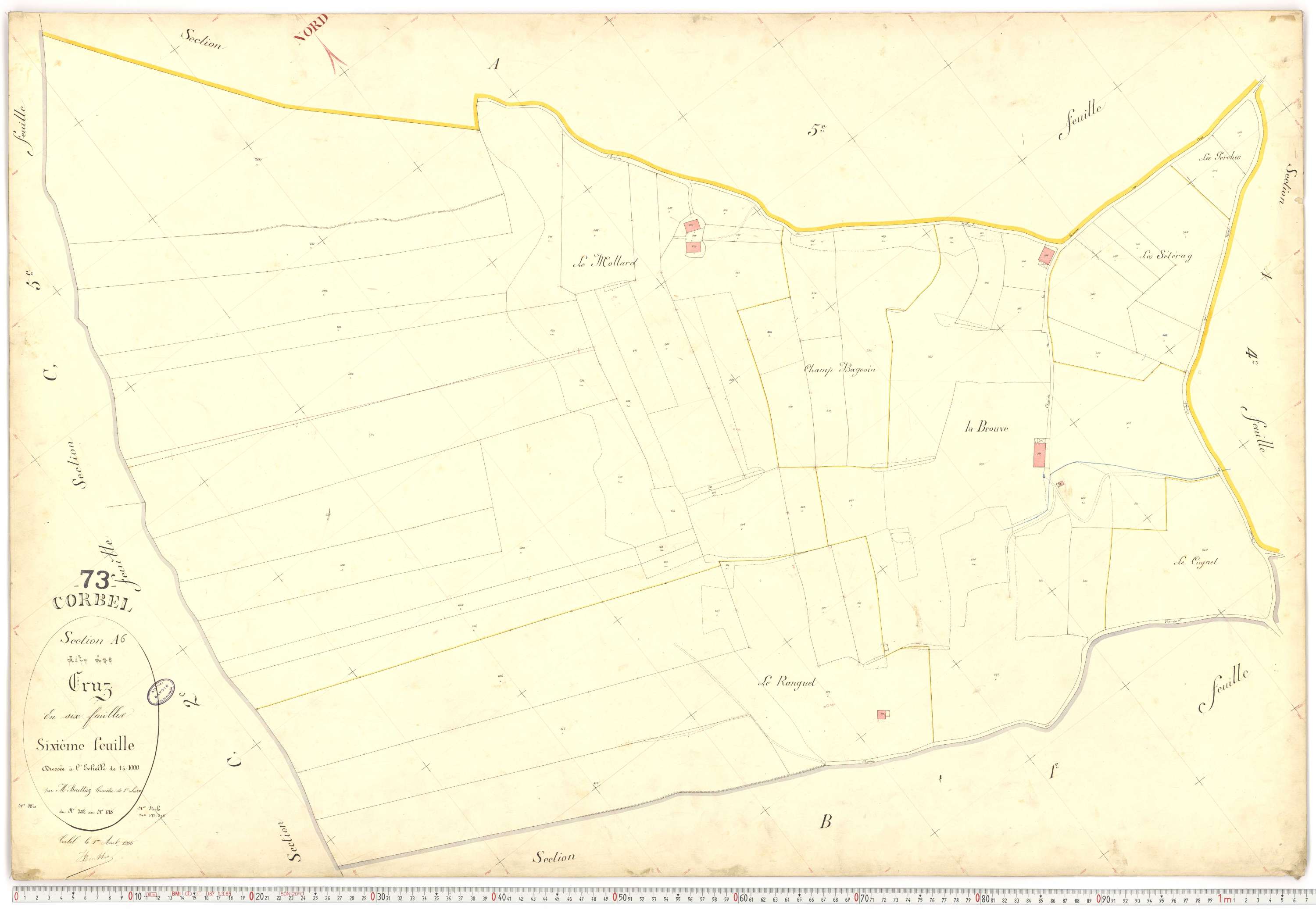 Corbel - Plans cadastraux du premier cadastre français.