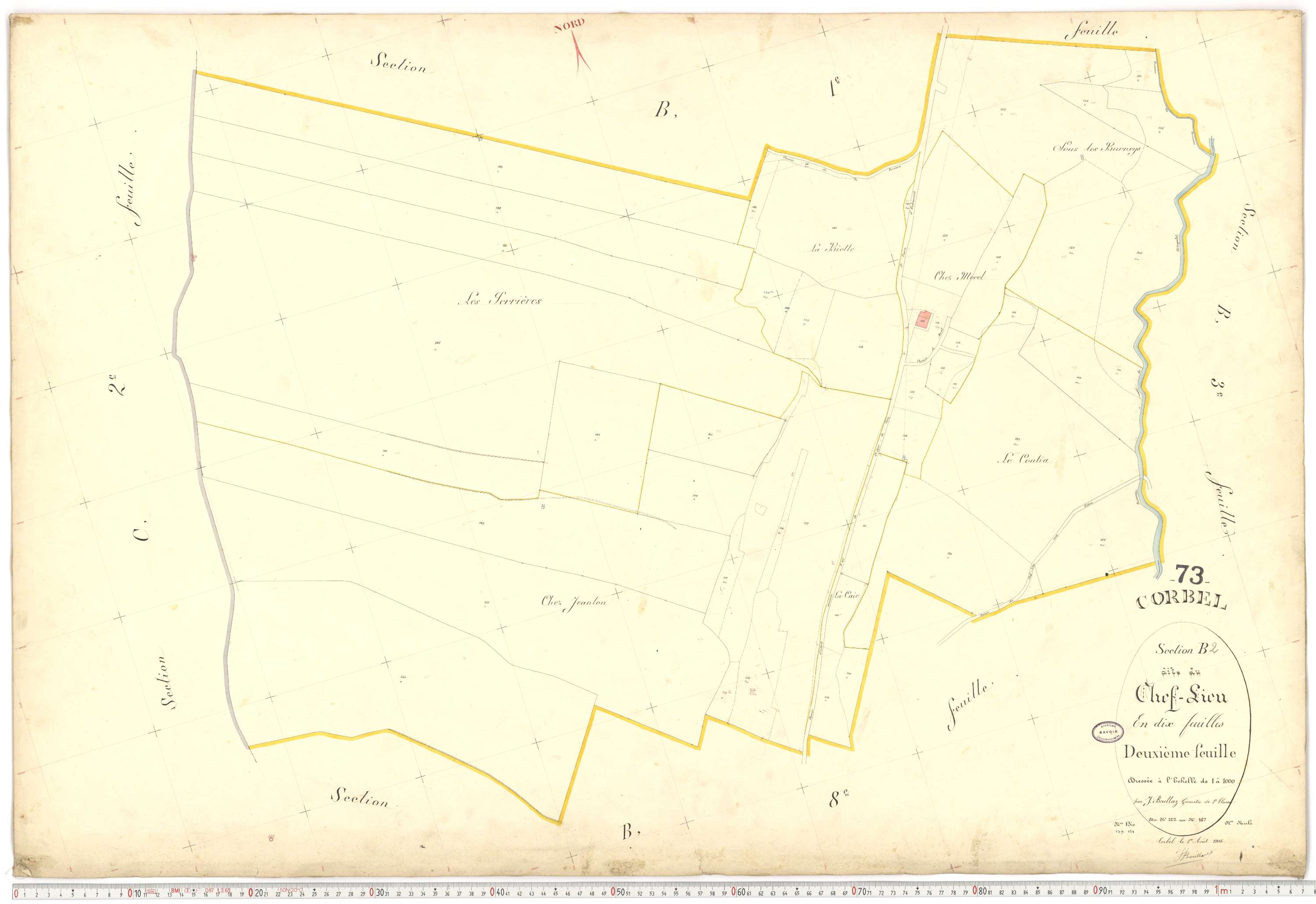 Corbel - Plans cadastraux du premier cadastre français.