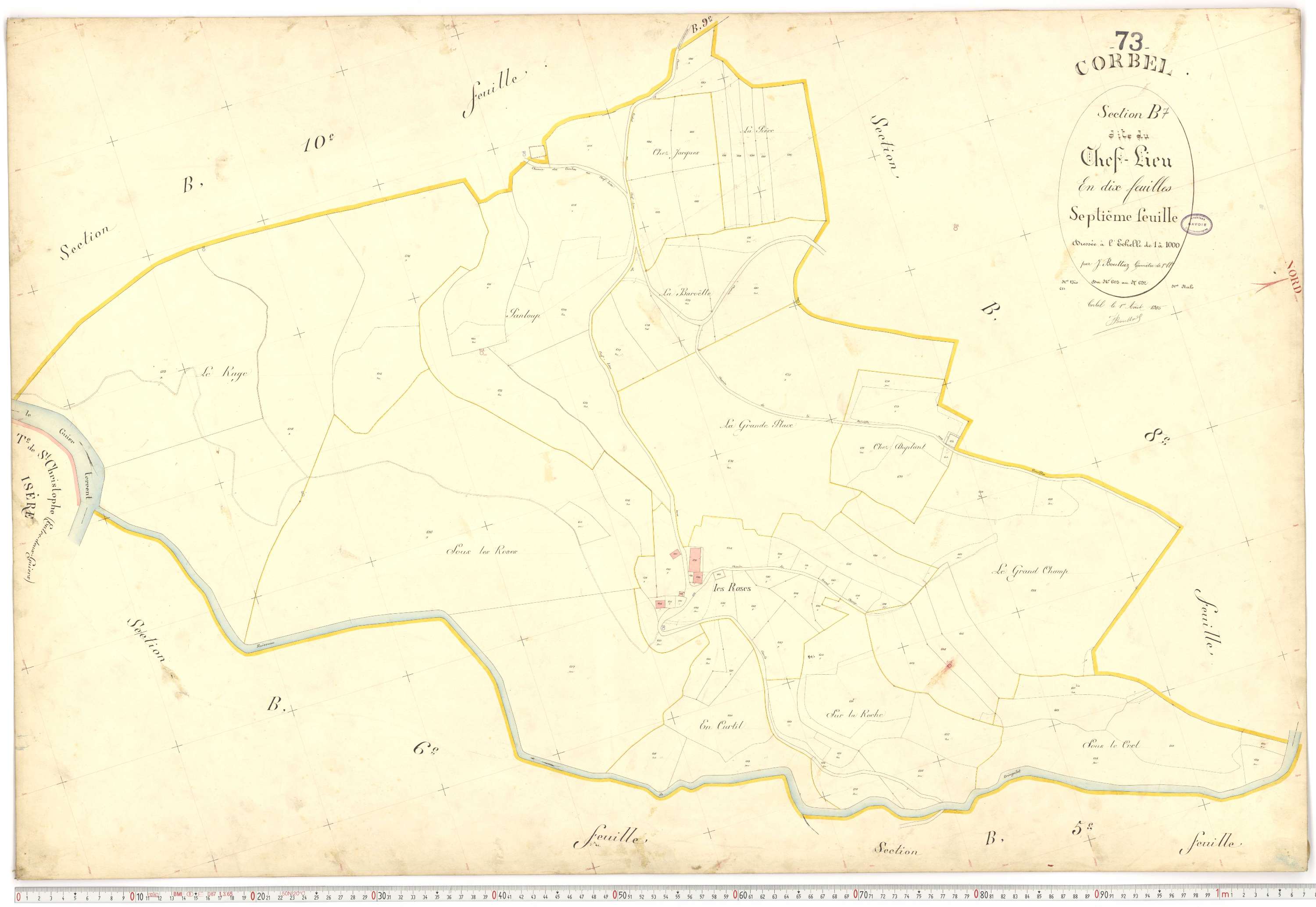 Corbel - Plans cadastraux du premier cadastre français.
