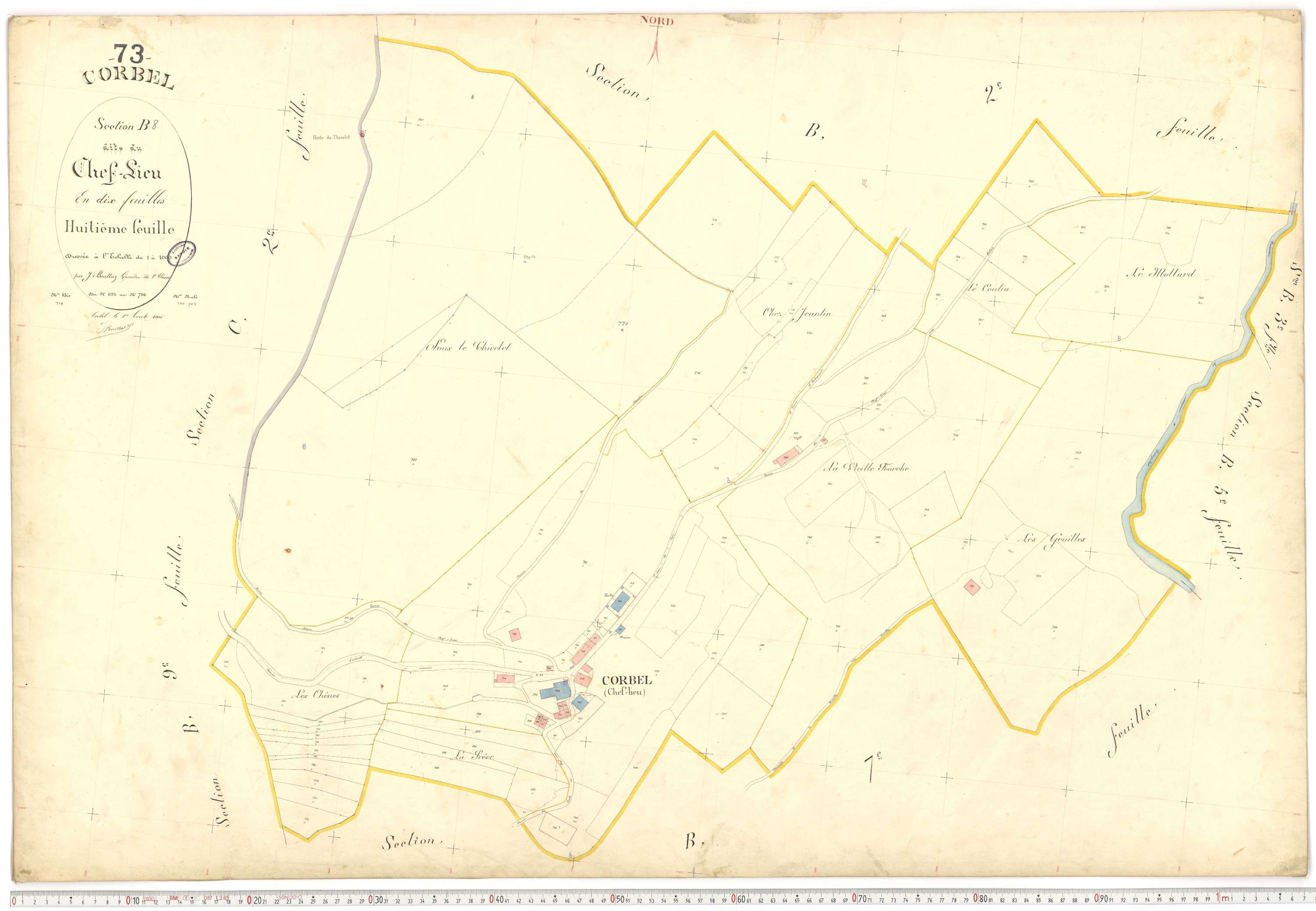 Corbel - Plans cadastraux du premier cadastre français.