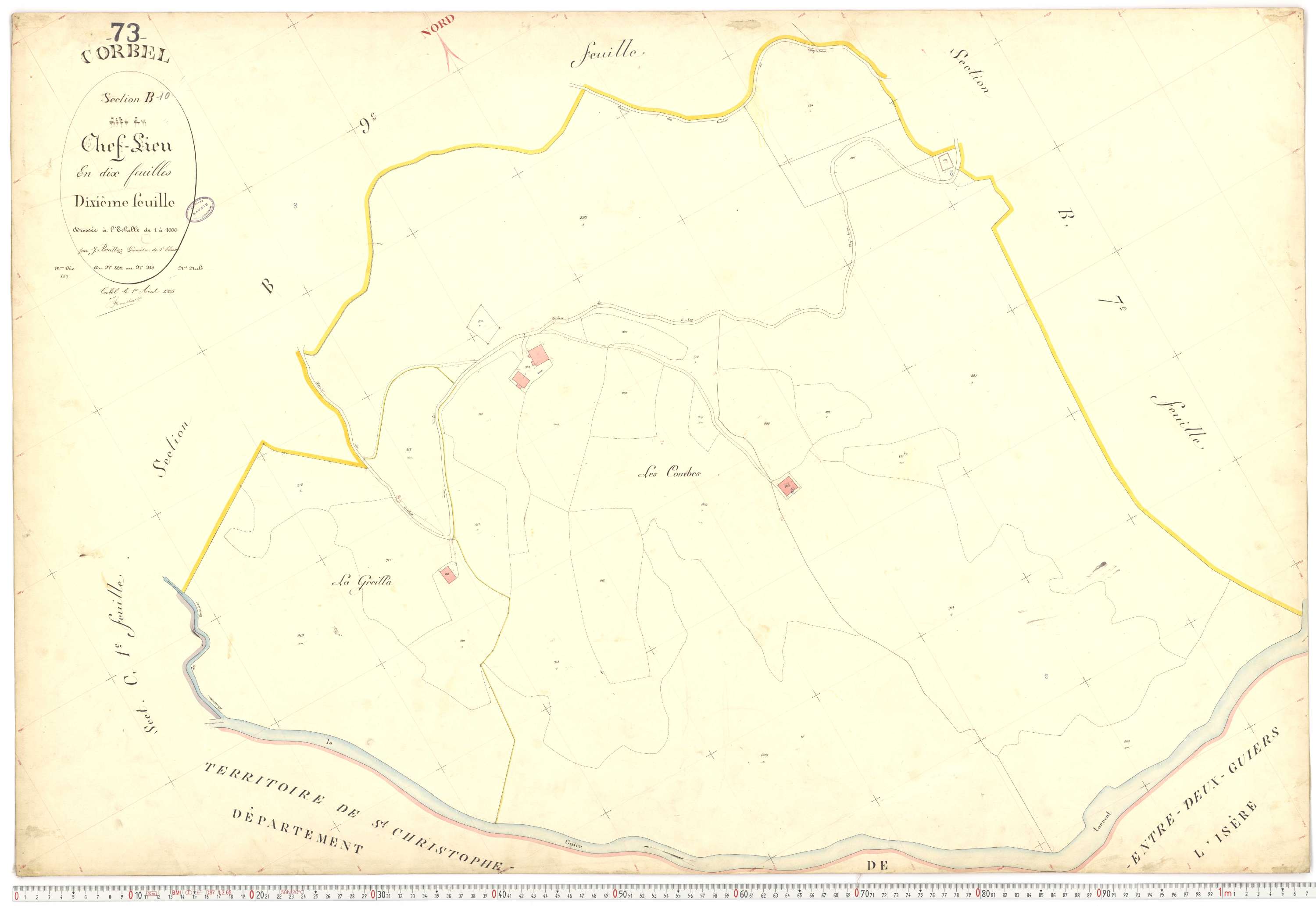 Corbel - Plans cadastraux du premier cadastre français.