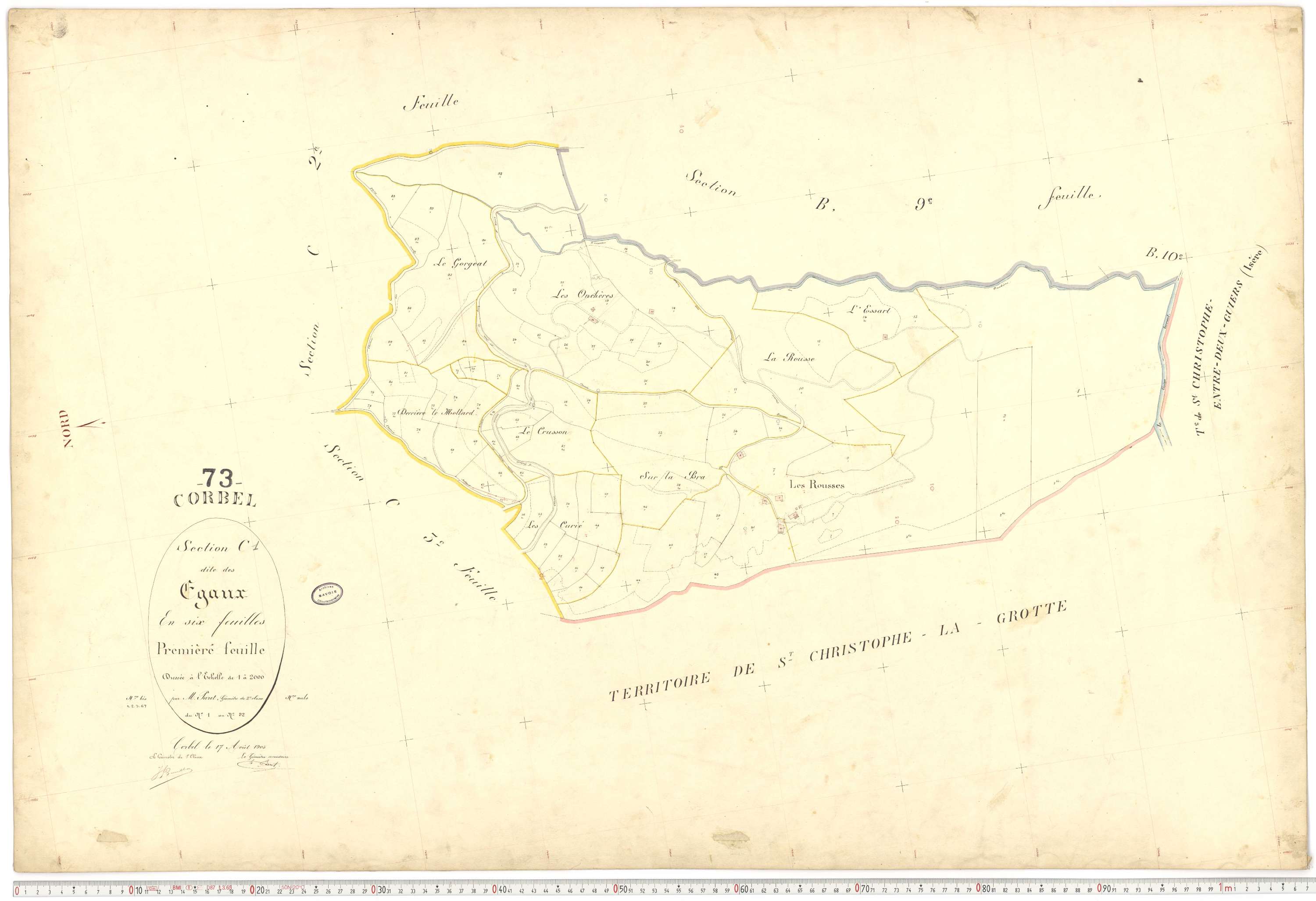 Corbel - Plans cadastraux du premier cadastre français.