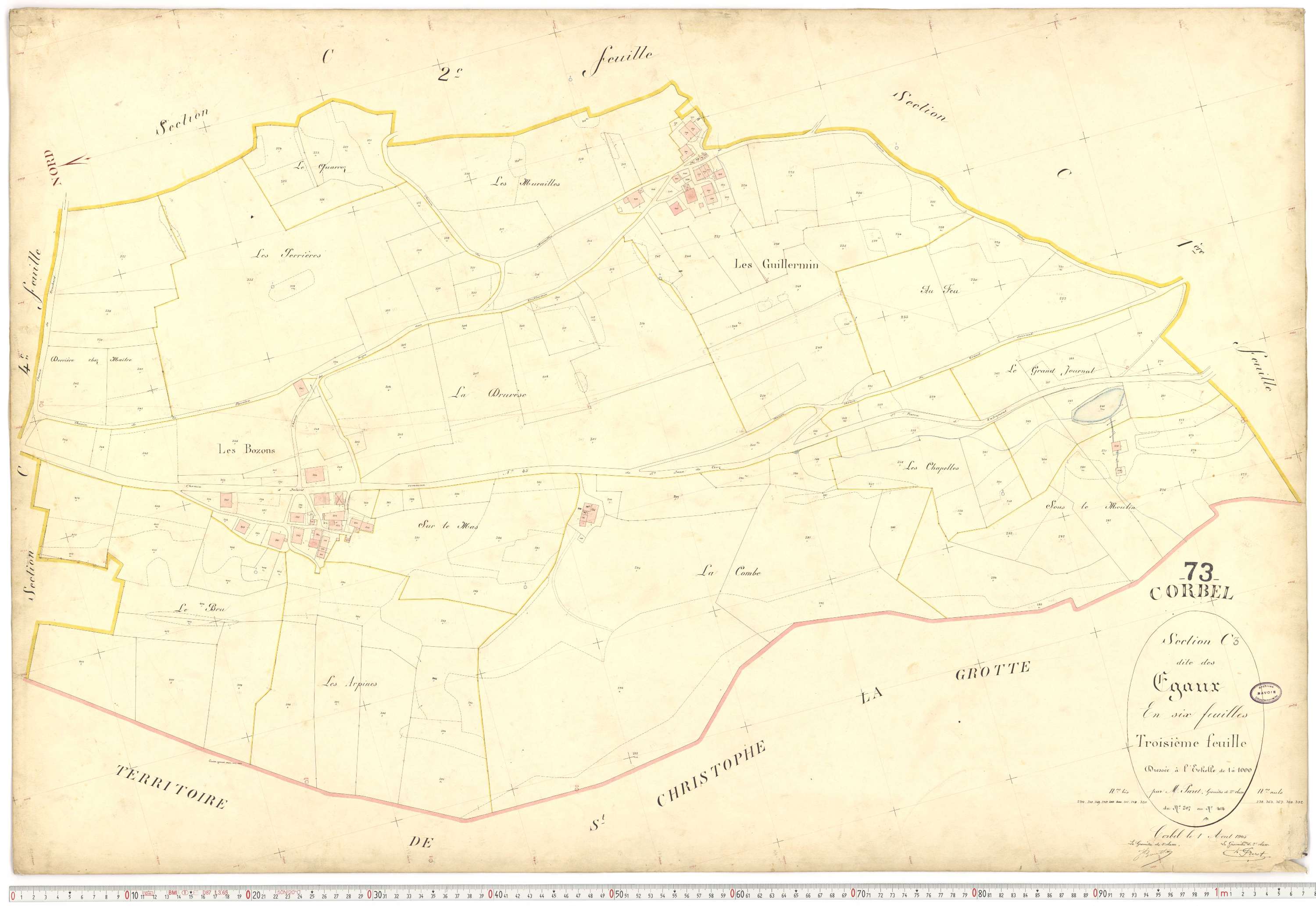 Corbel - Plans cadastraux du premier cadastre français.