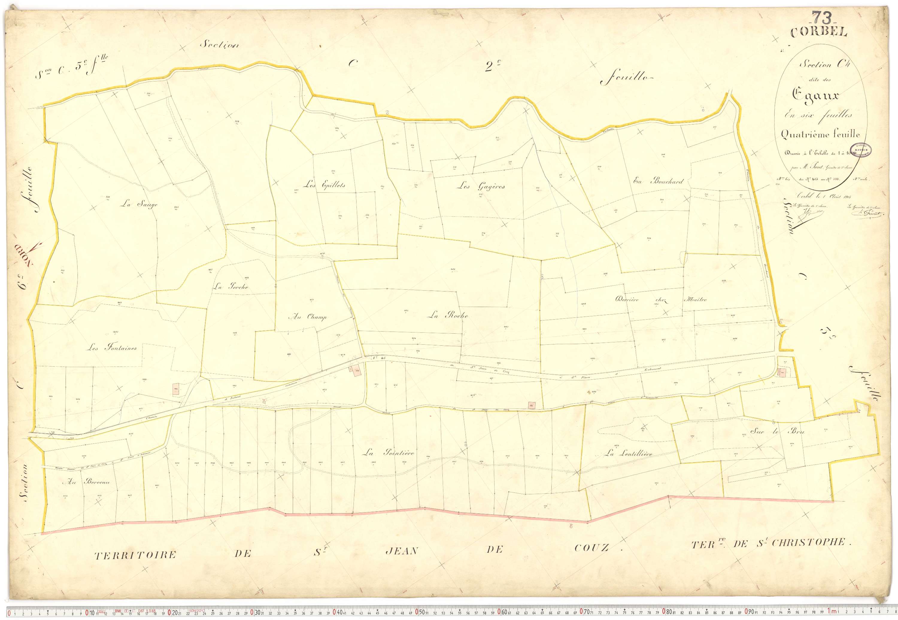 Corbel - Plans cadastraux du premier cadastre français.
