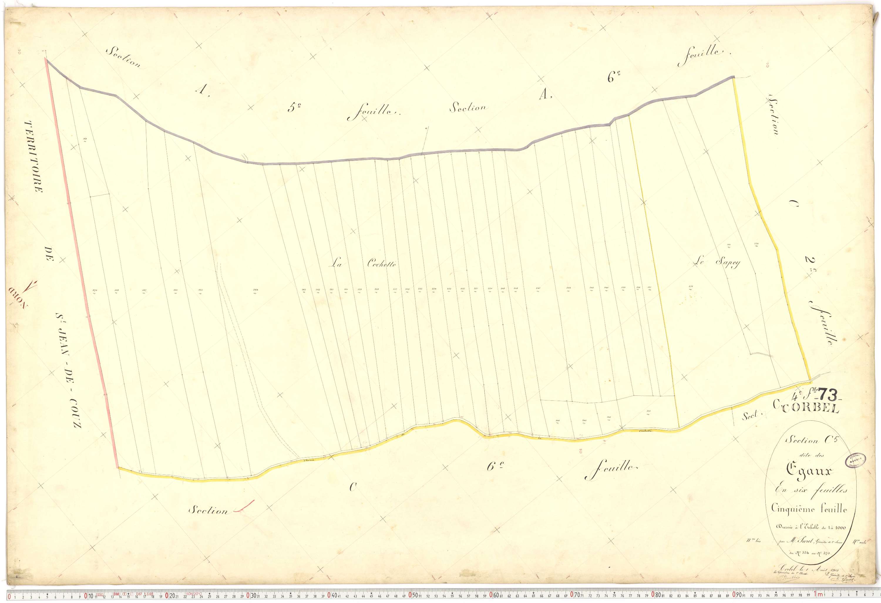 Corbel - Plans cadastraux du premier cadastre français.