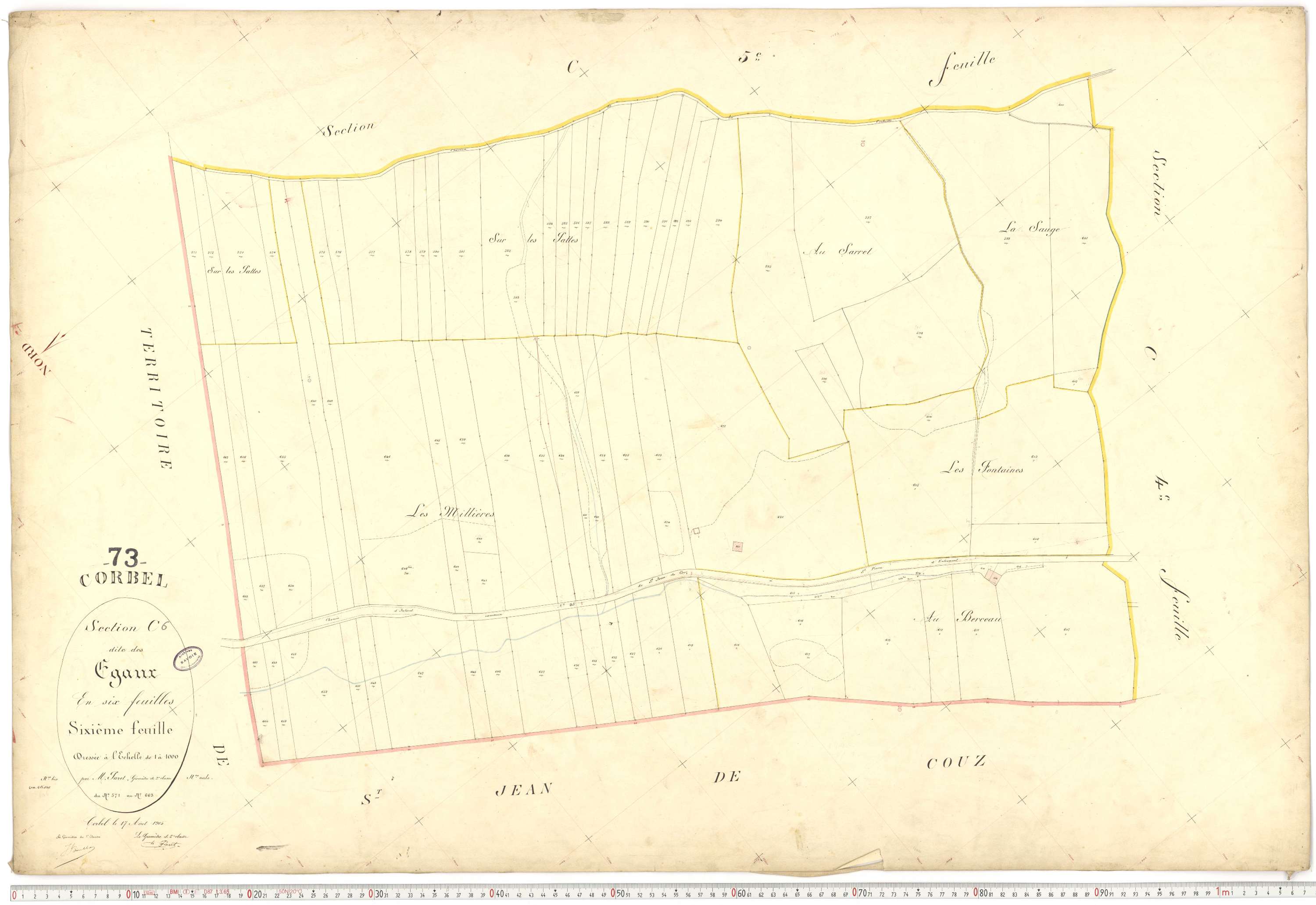 Corbel - Plans cadastraux du premier cadastre français.