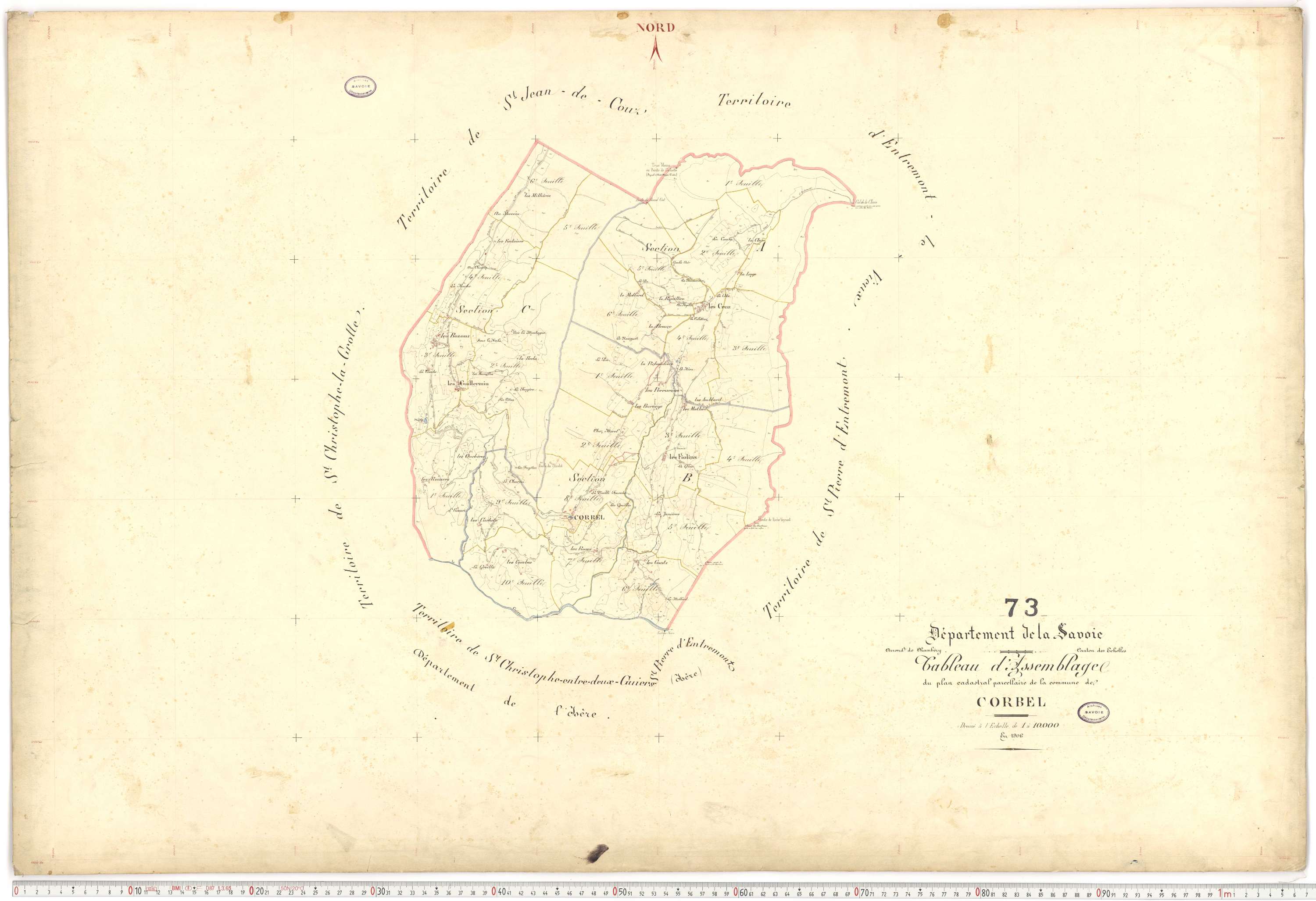 Corbel - Plans cadastraux du premier cadastre français.