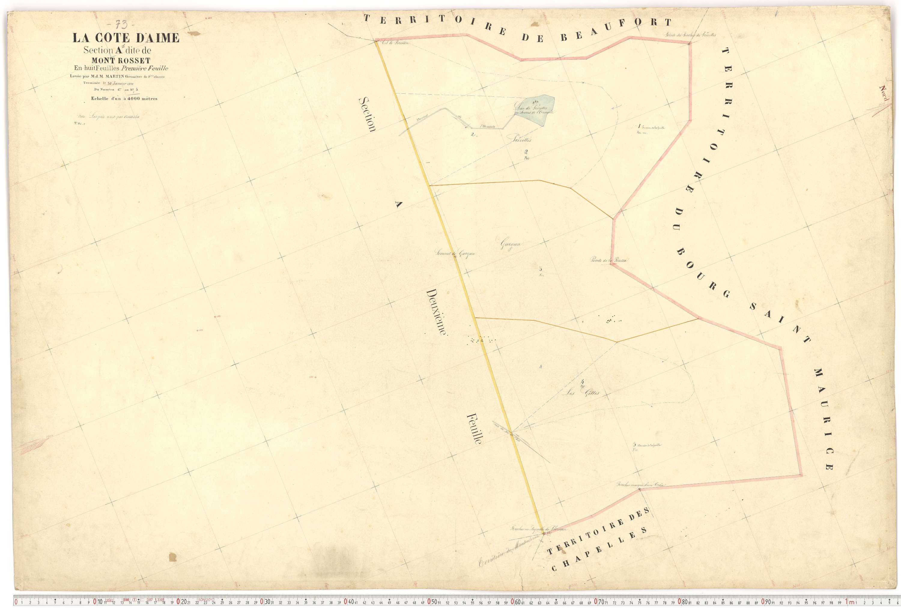La Côte-d'Aime - Plans cadastraux du premier cadastre français.