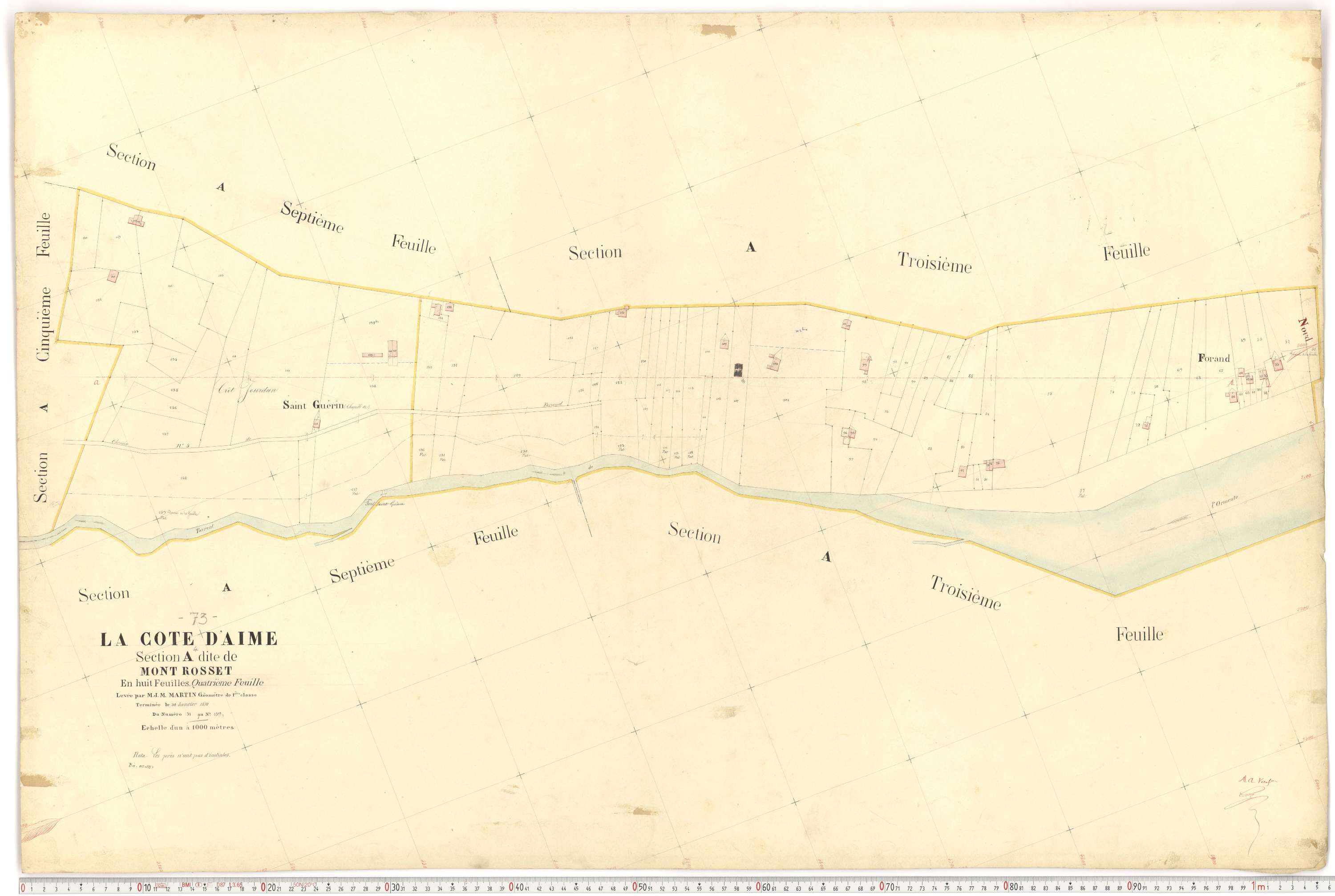 La Côte-d'Aime - Plans cadastraux du premier cadastre français.
