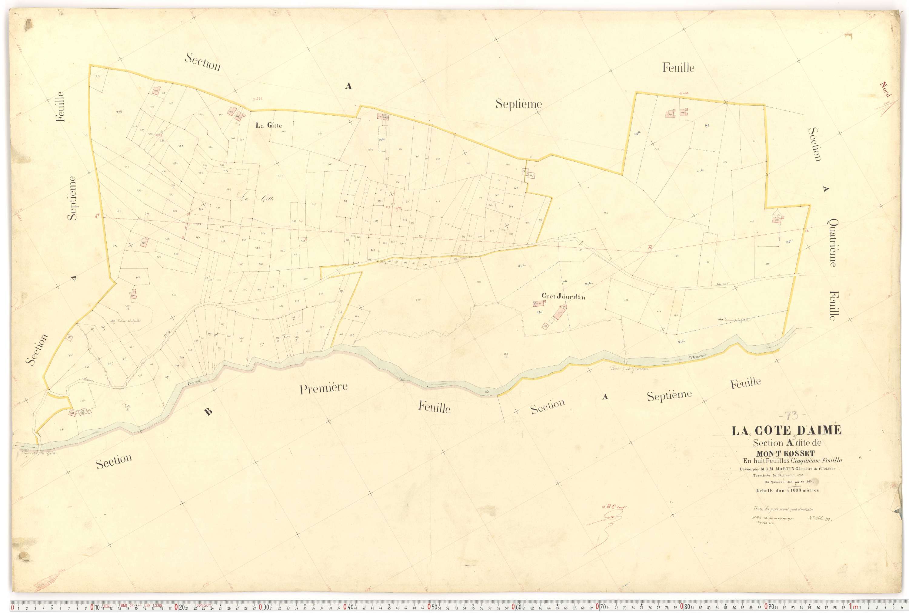La Côte-d'Aime - Plans cadastraux du premier cadastre français.