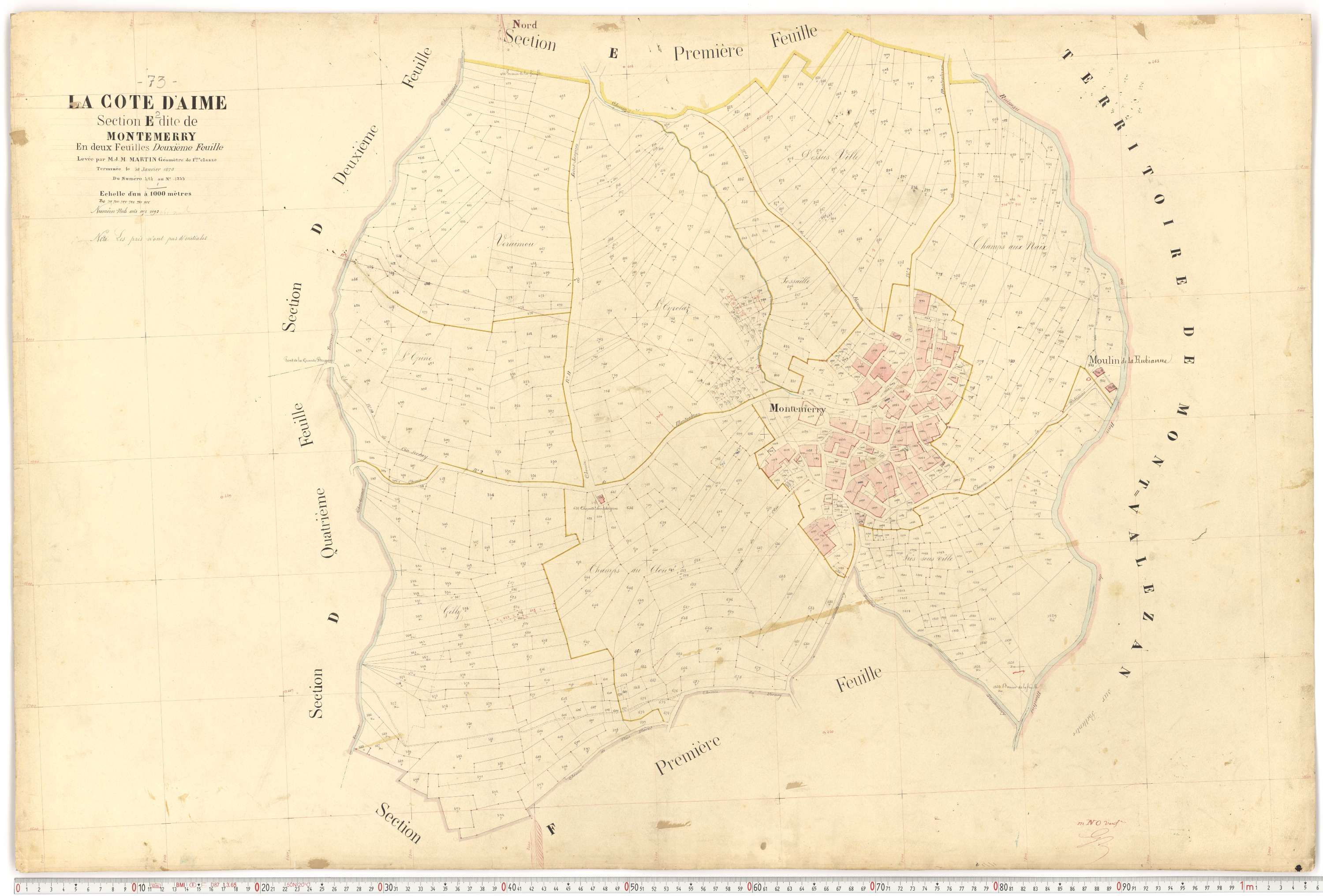 La Côte-d'Aime - Plans cadastraux du premier cadastre français.
