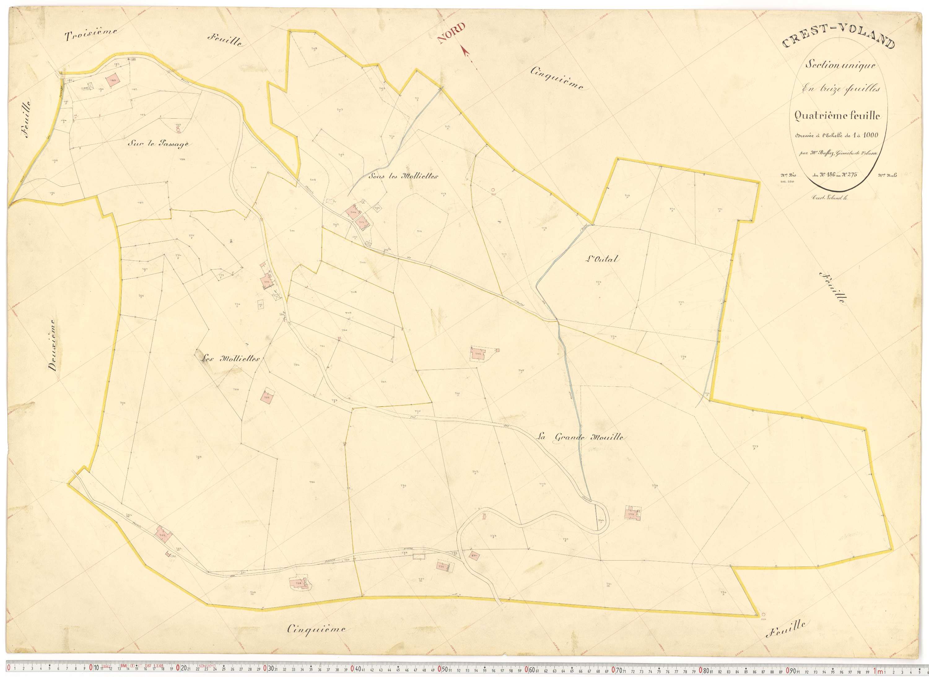Crest-Voland - Plans cadastraux du premier cadastre français.