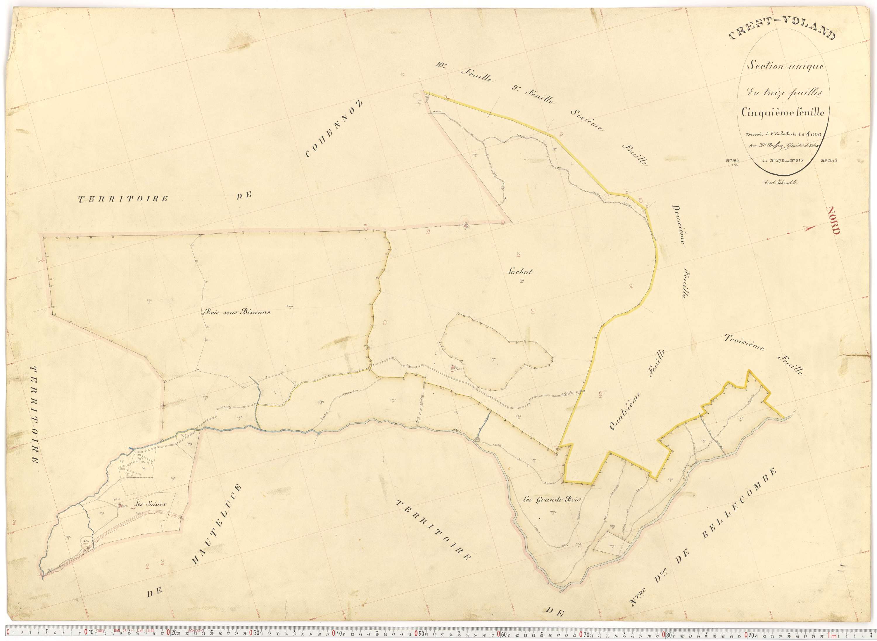 Crest-Voland - Plans cadastraux du premier cadastre français.