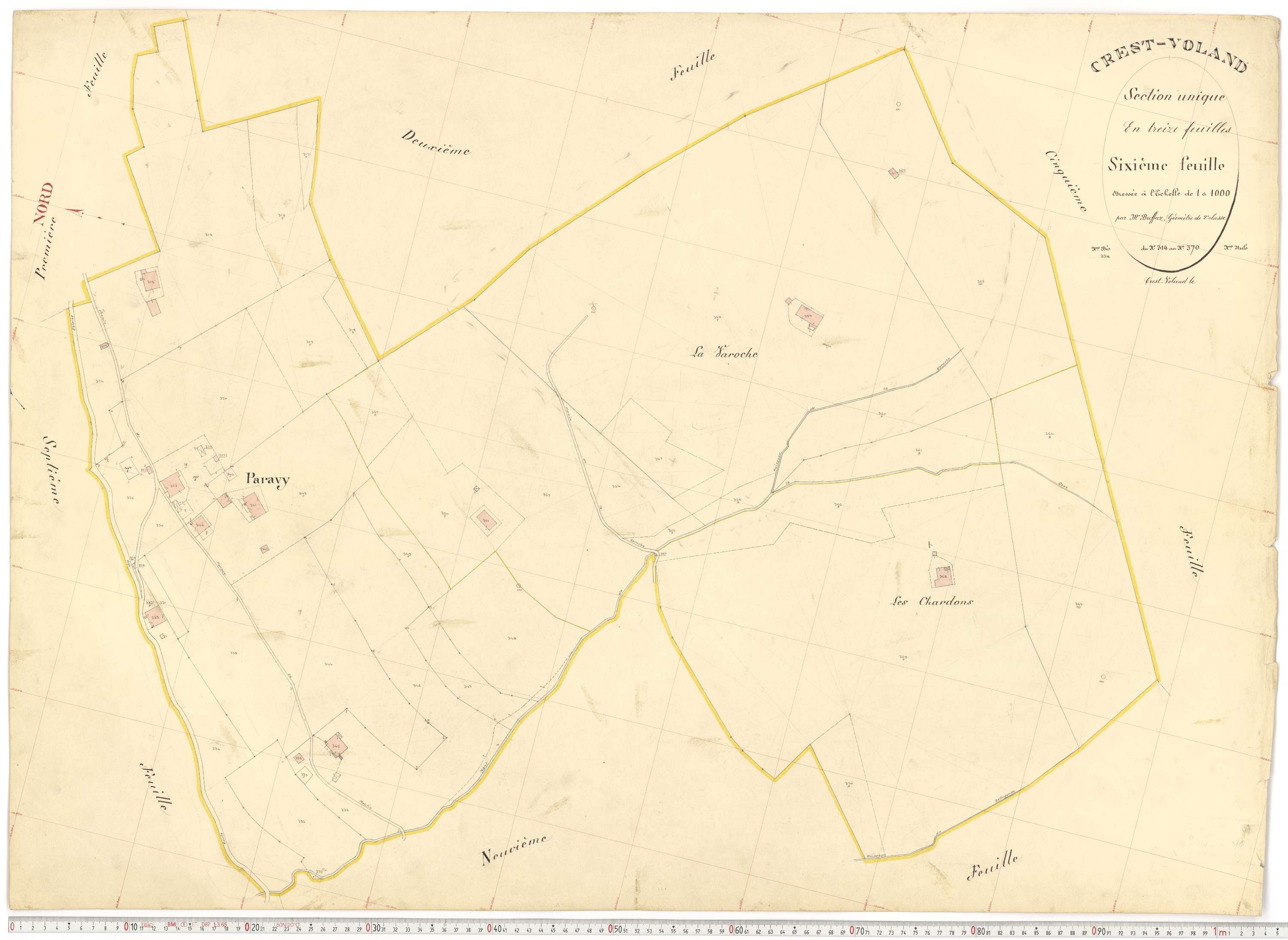 Crest-Voland - Plans cadastraux du premier cadastre français.