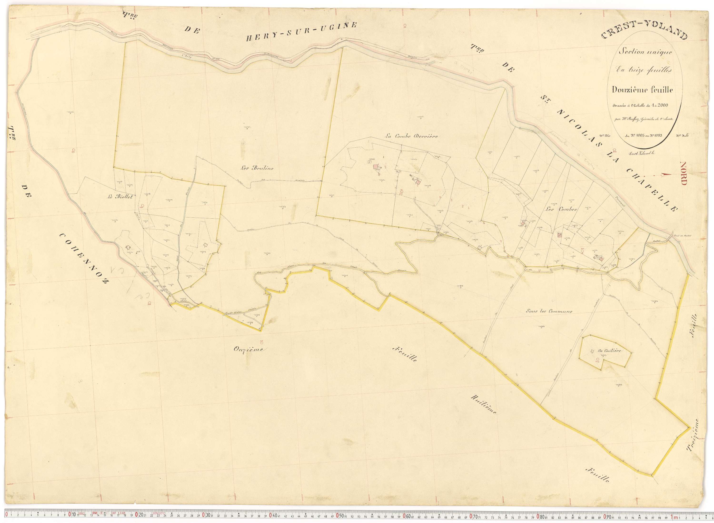 Crest-Voland - Plans cadastraux du premier cadastre français.