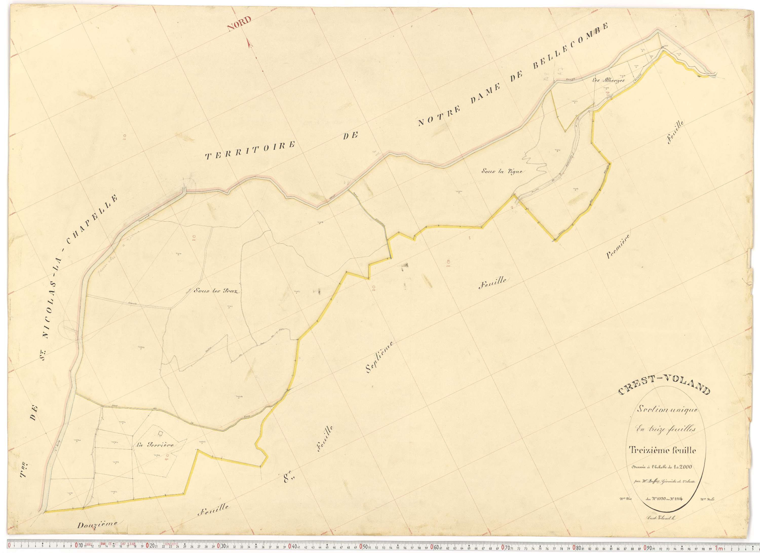 Crest-Voland - Plans cadastraux du premier cadastre français.