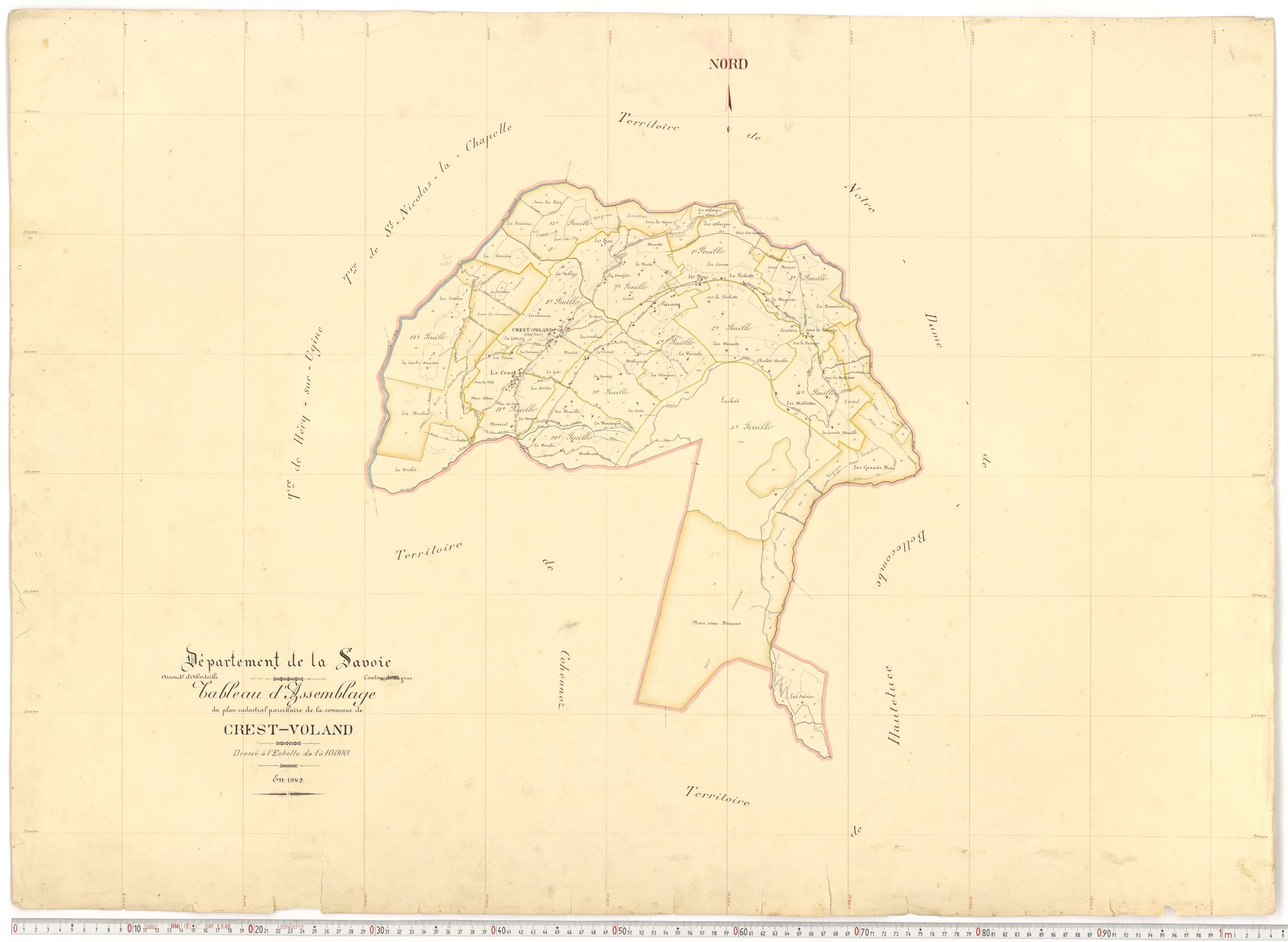 Crest-Voland - Plans cadastraux du premier cadastre français.