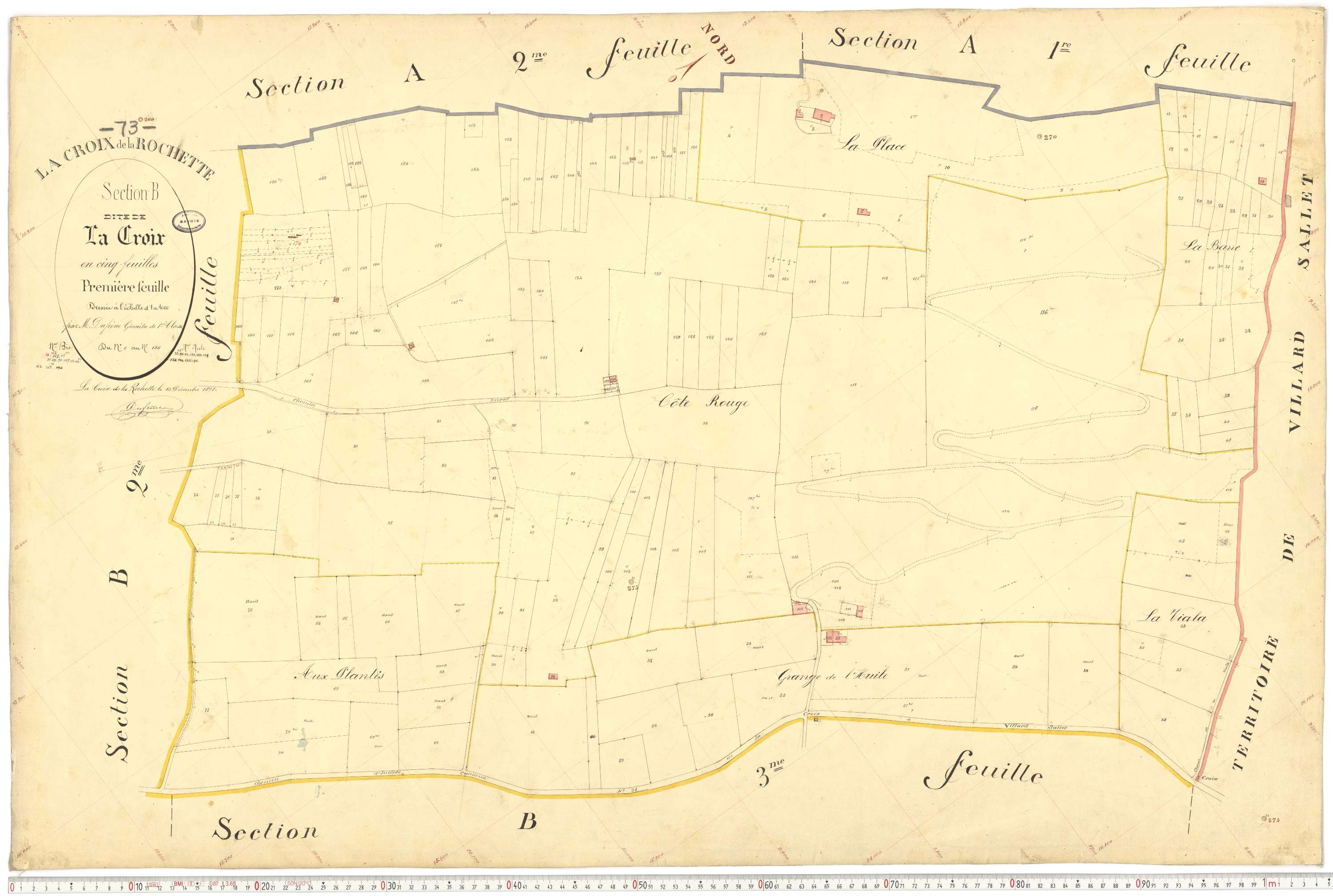 La Croix-de-la-Rochette - Plans cadastraux du premier cadastre français.