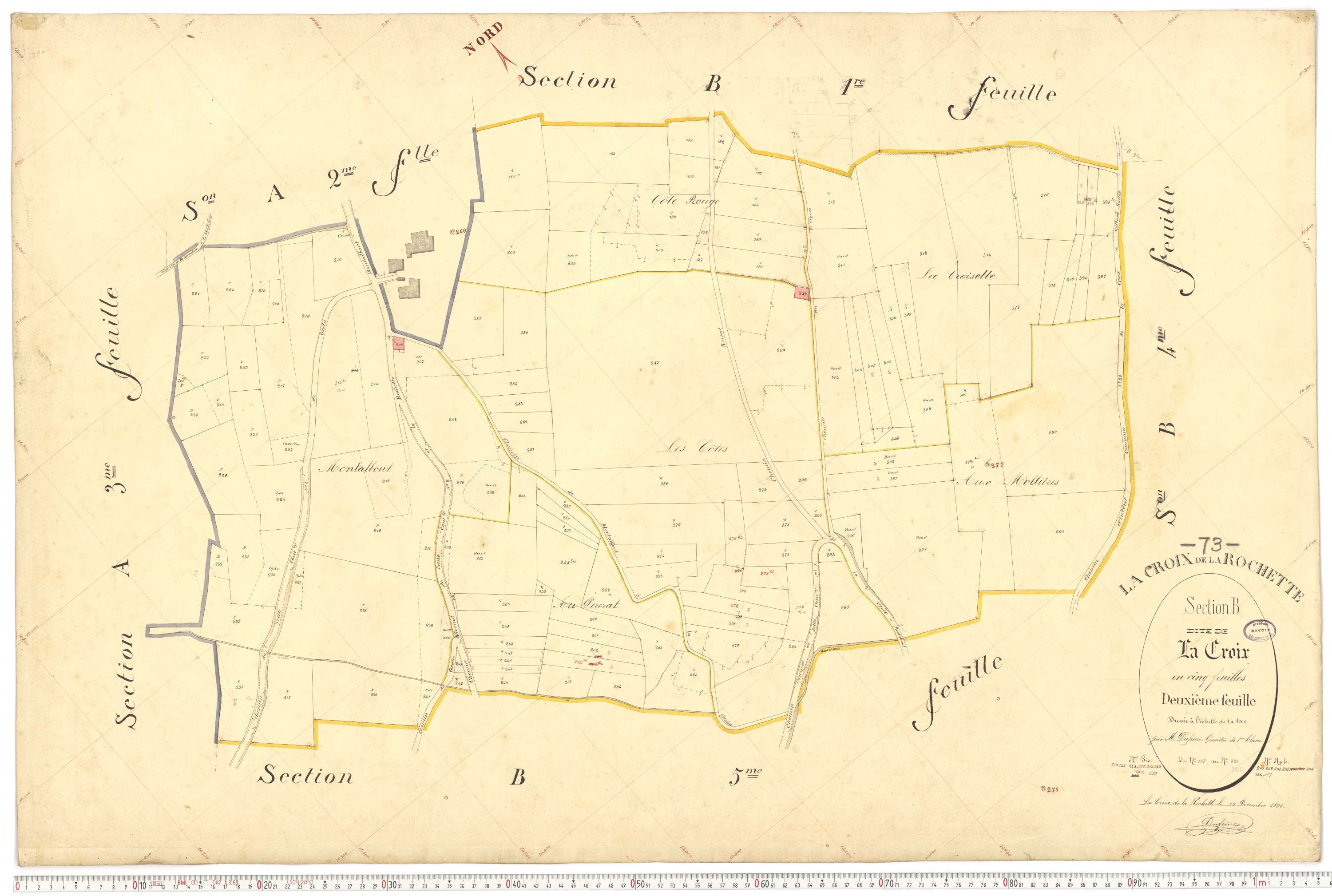 La Croix-de-la-Rochette - Plans cadastraux du premier cadastre français.