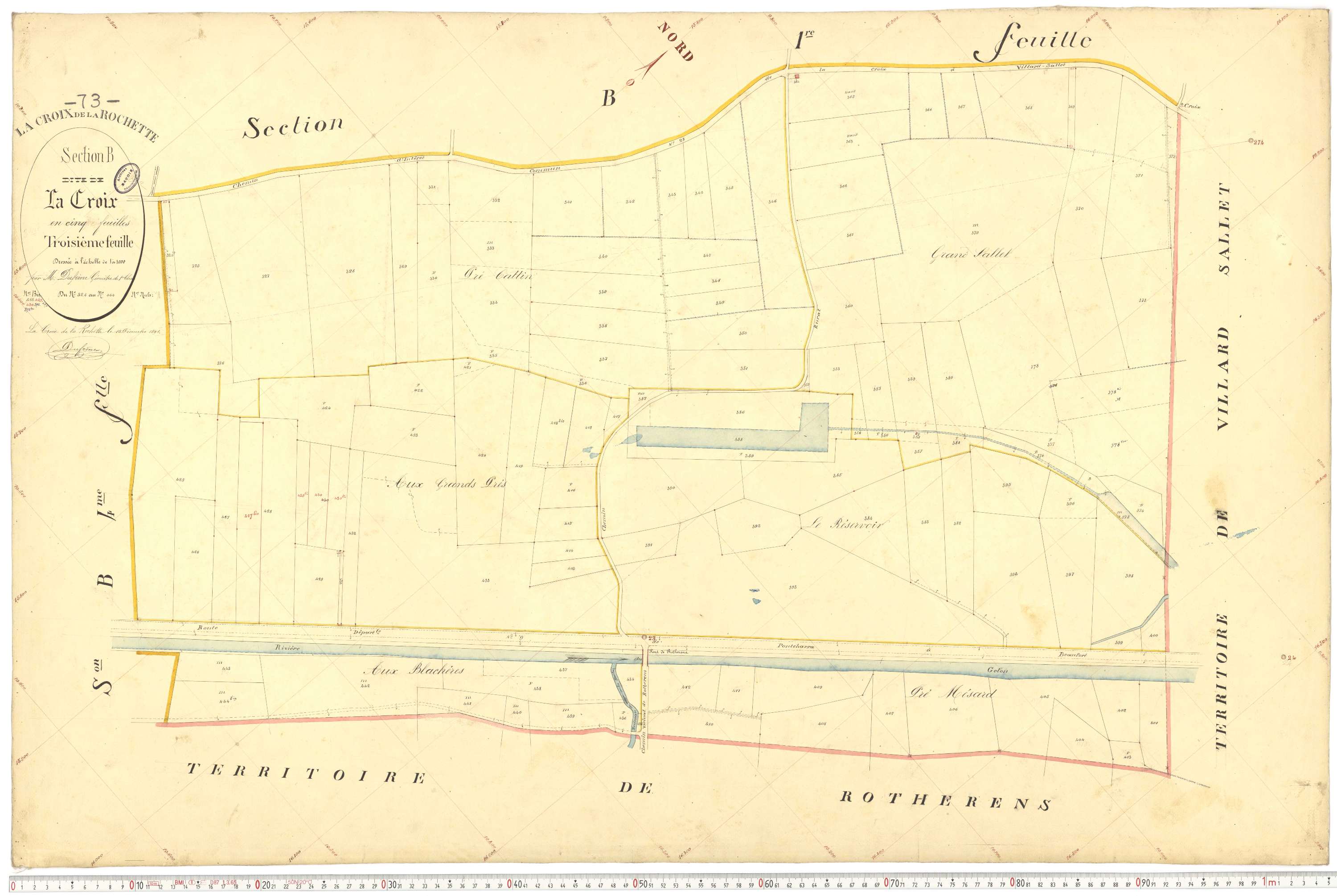 La Croix-de-la-Rochette - Plans cadastraux du premier cadastre français.