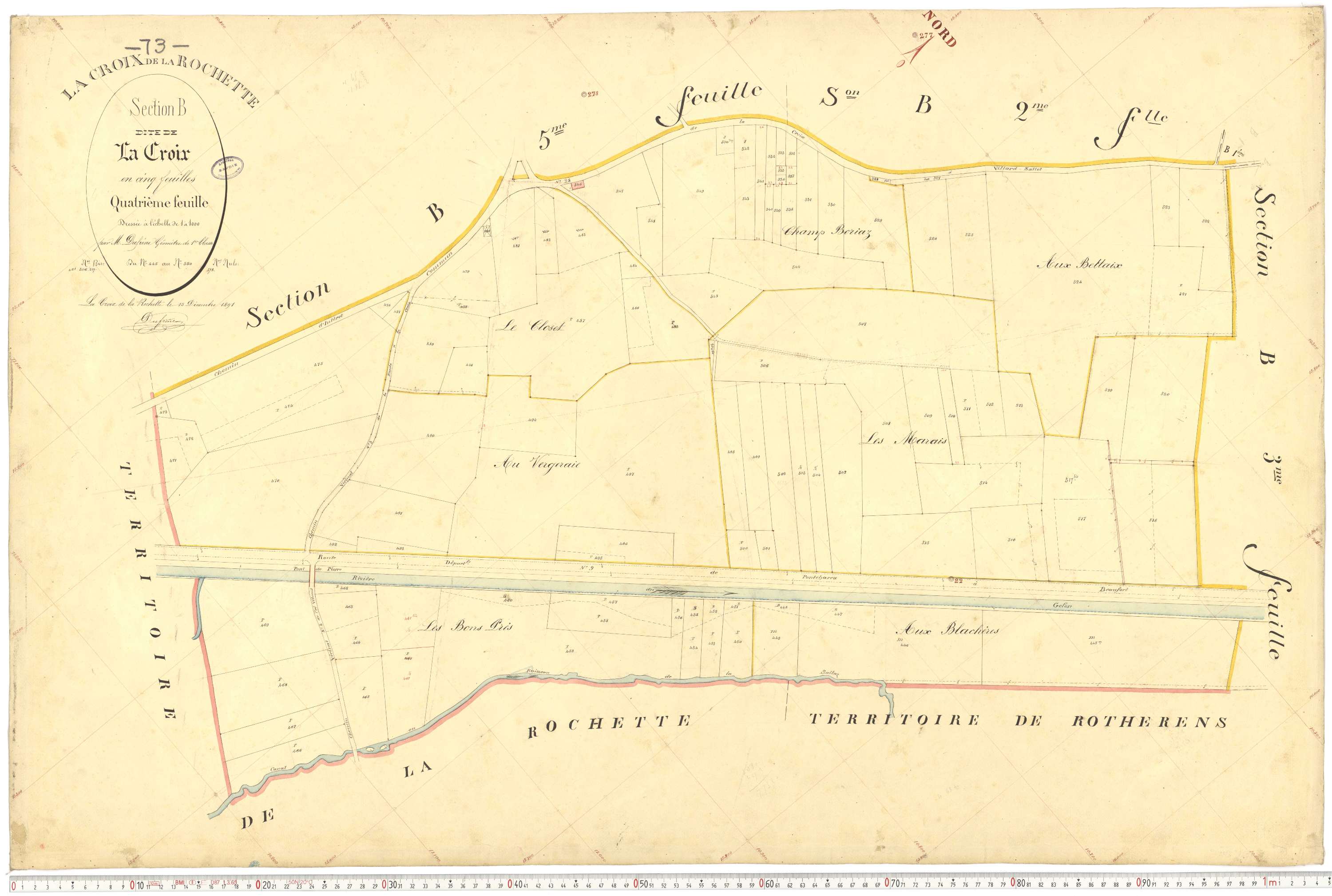 La Croix-de-la-Rochette - Plans cadastraux du premier cadastre français.