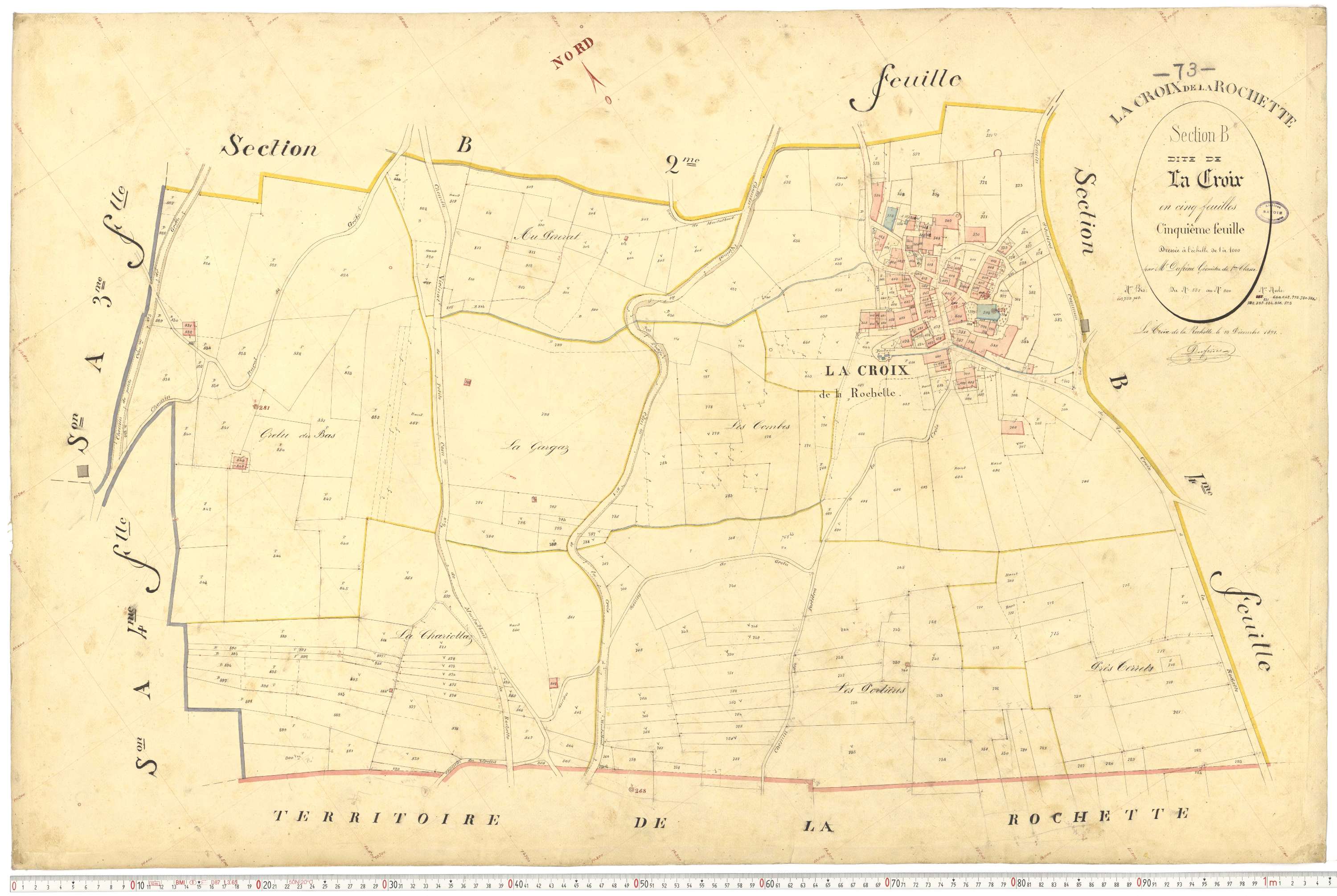 La Croix-de-la-Rochette - Plans cadastraux du premier cadastre français.