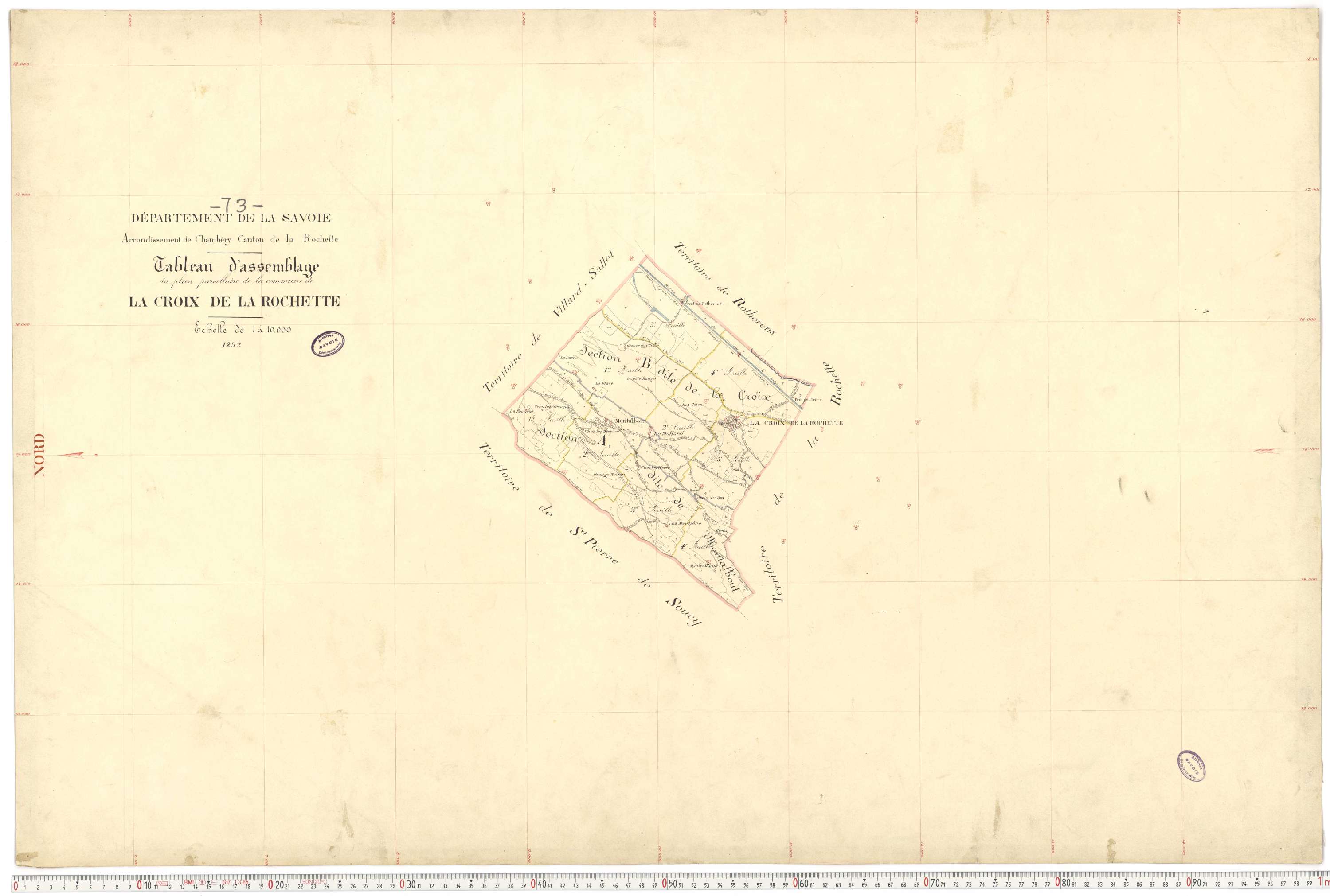 La Croix-de-la-Rochette - Plans cadastraux du premier cadastre français.