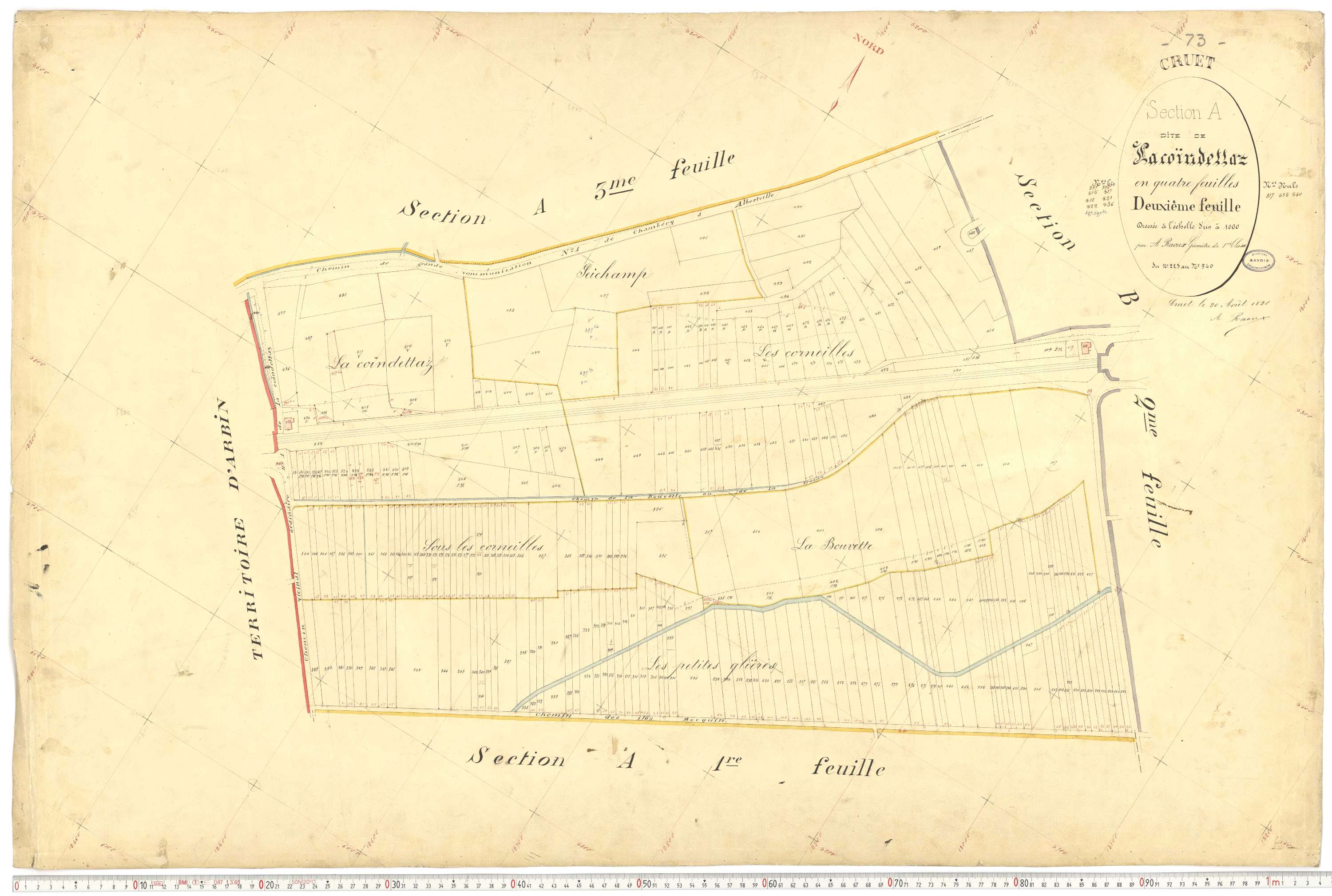 Cruet - Cadastre français (1892).