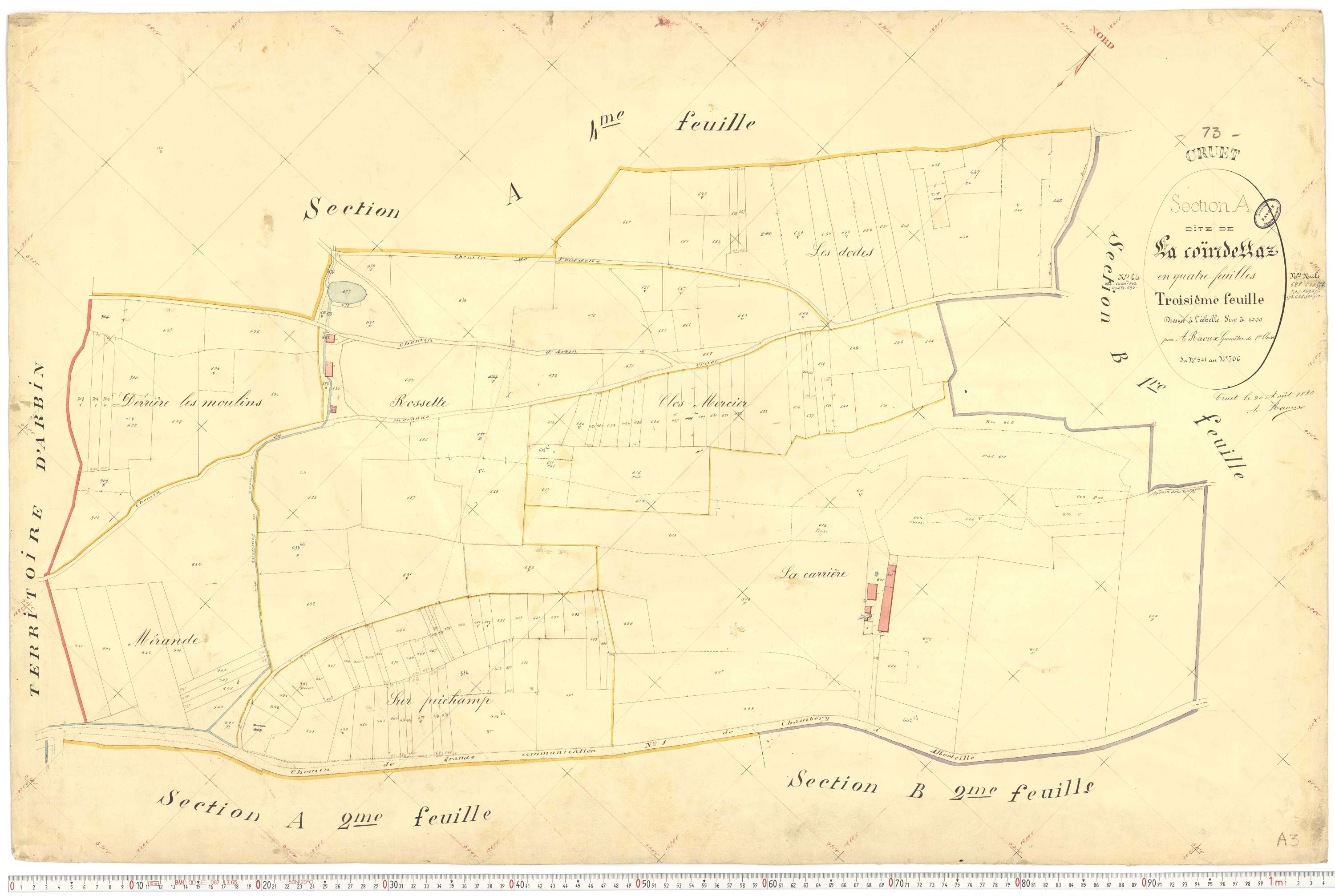 Cruet - Cadastre français (1892).