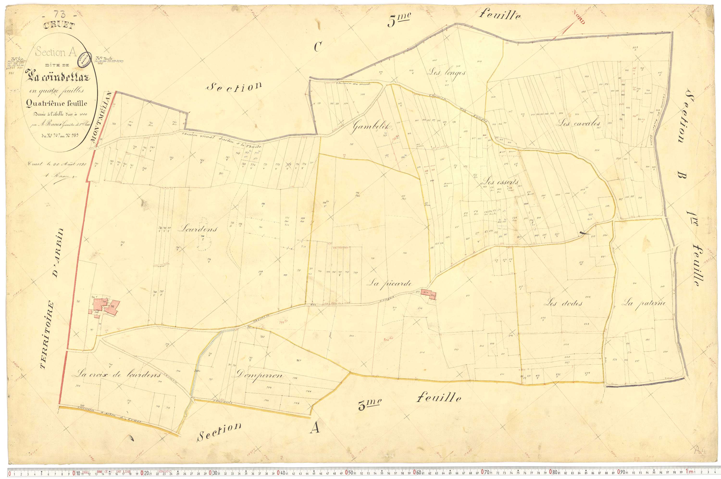 Cruet - Cadastre français (1892).