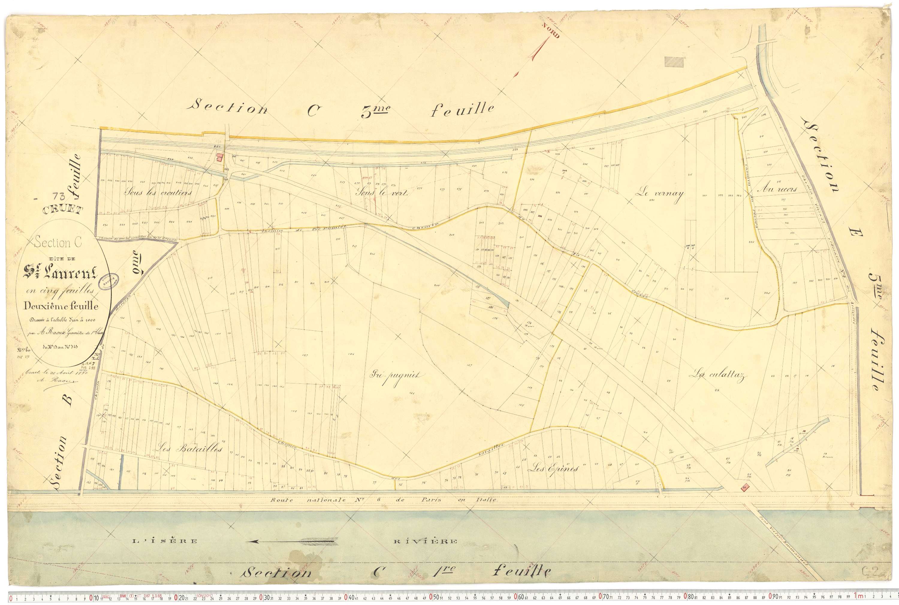 Cruet - Cadastre français (1892).