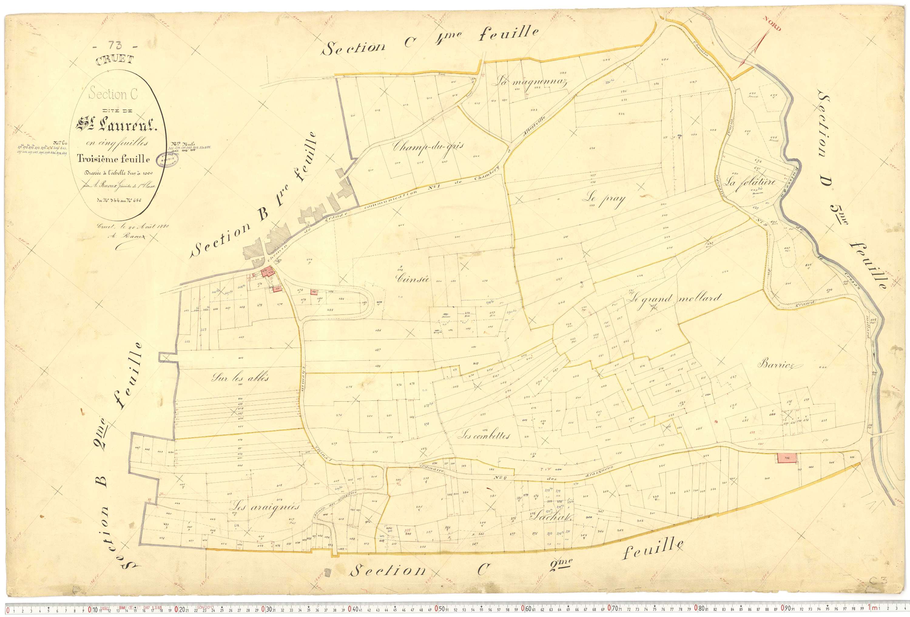 Cruet - Cadastre français (1892).