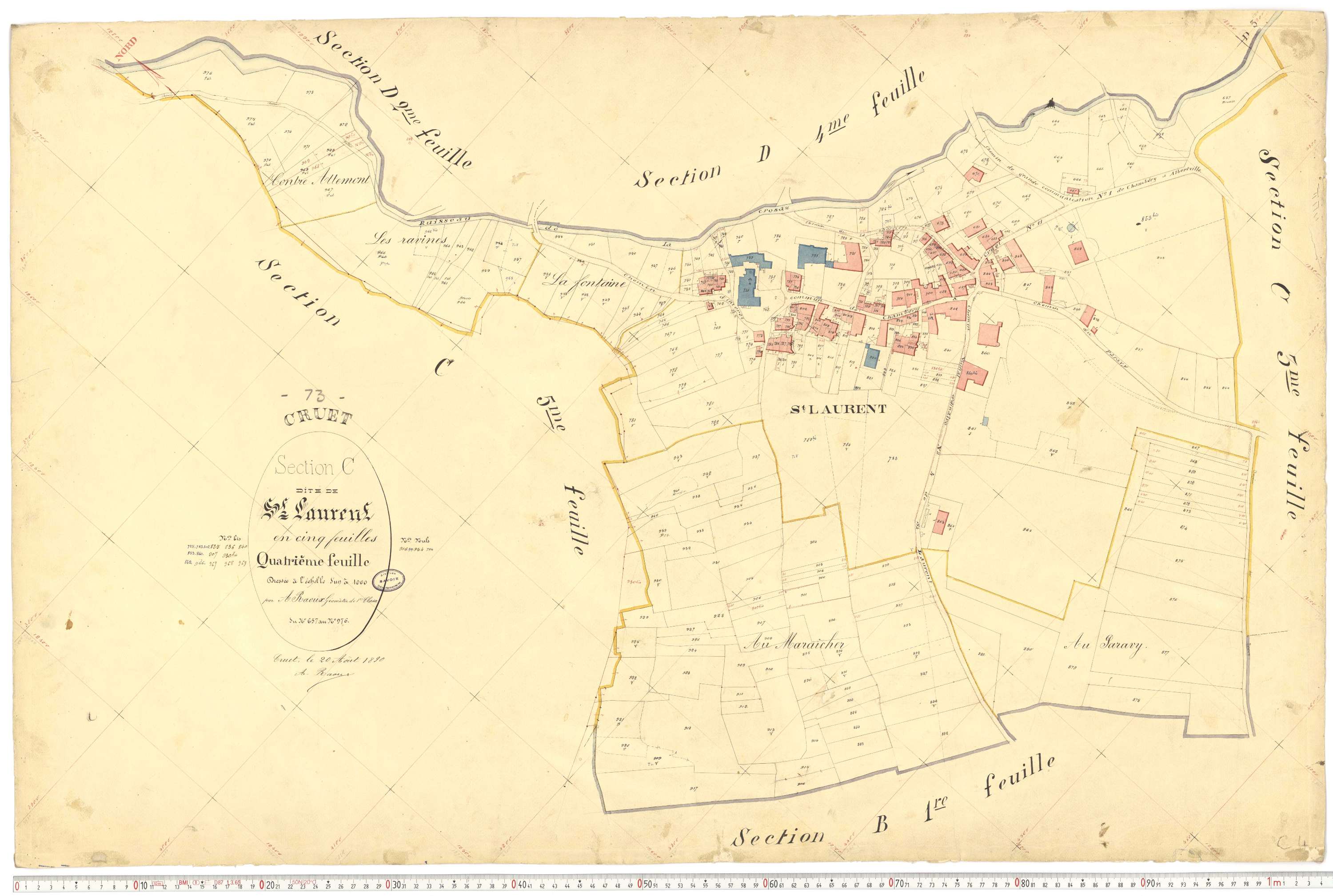 Cruet - Cadastre français (1892).