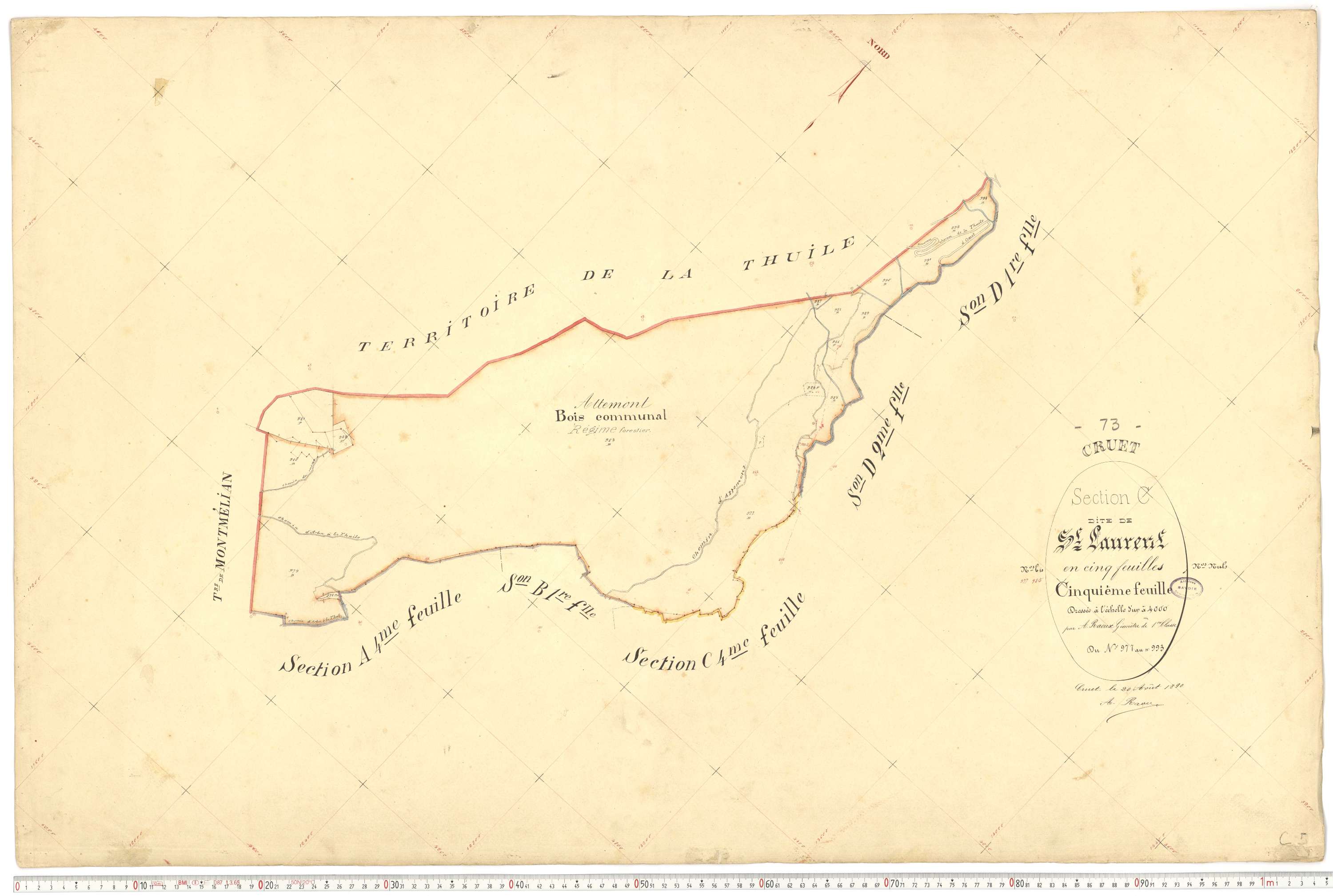 Cruet - Cadastre français (1892).