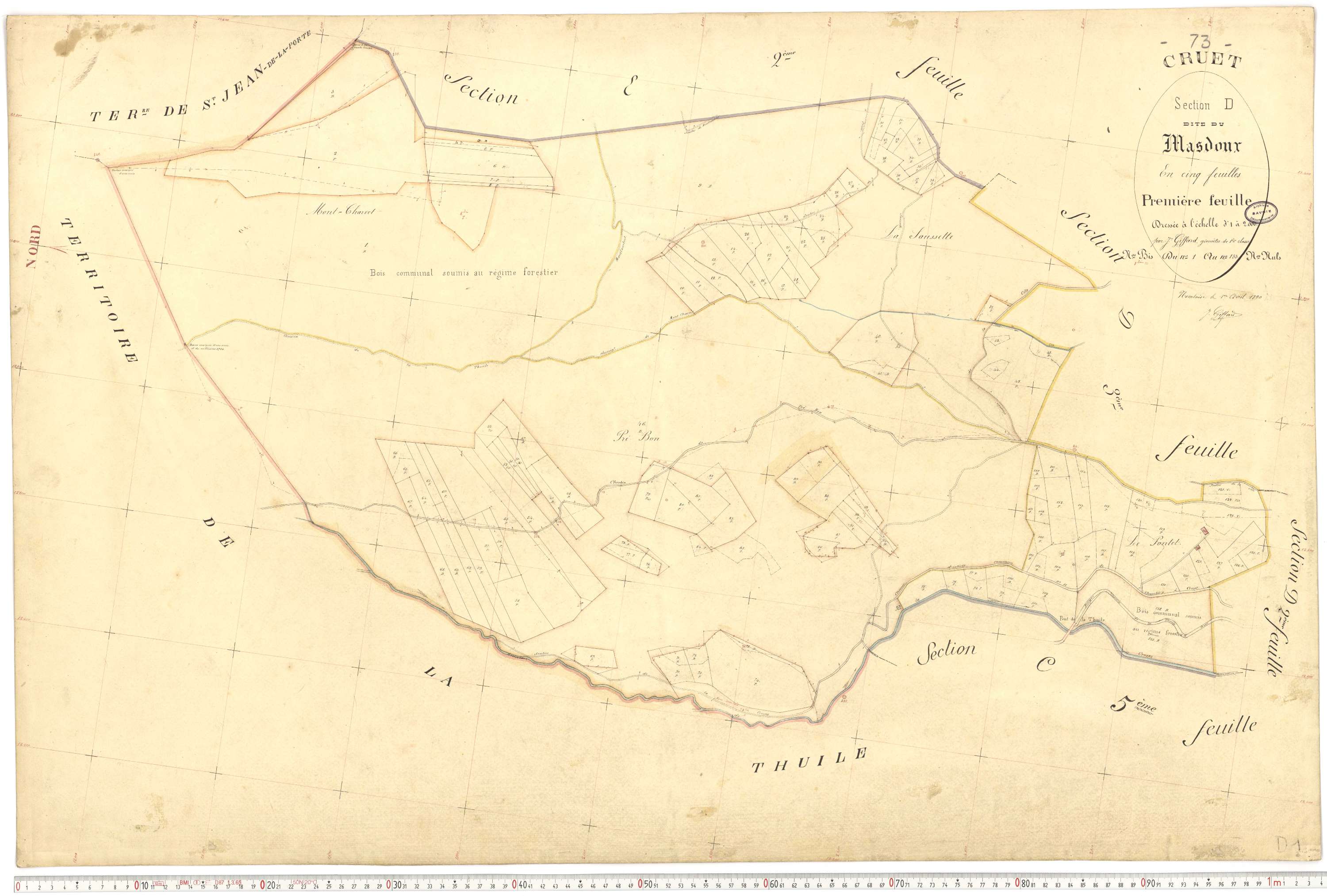Cruet - Cadastre français (1892).
