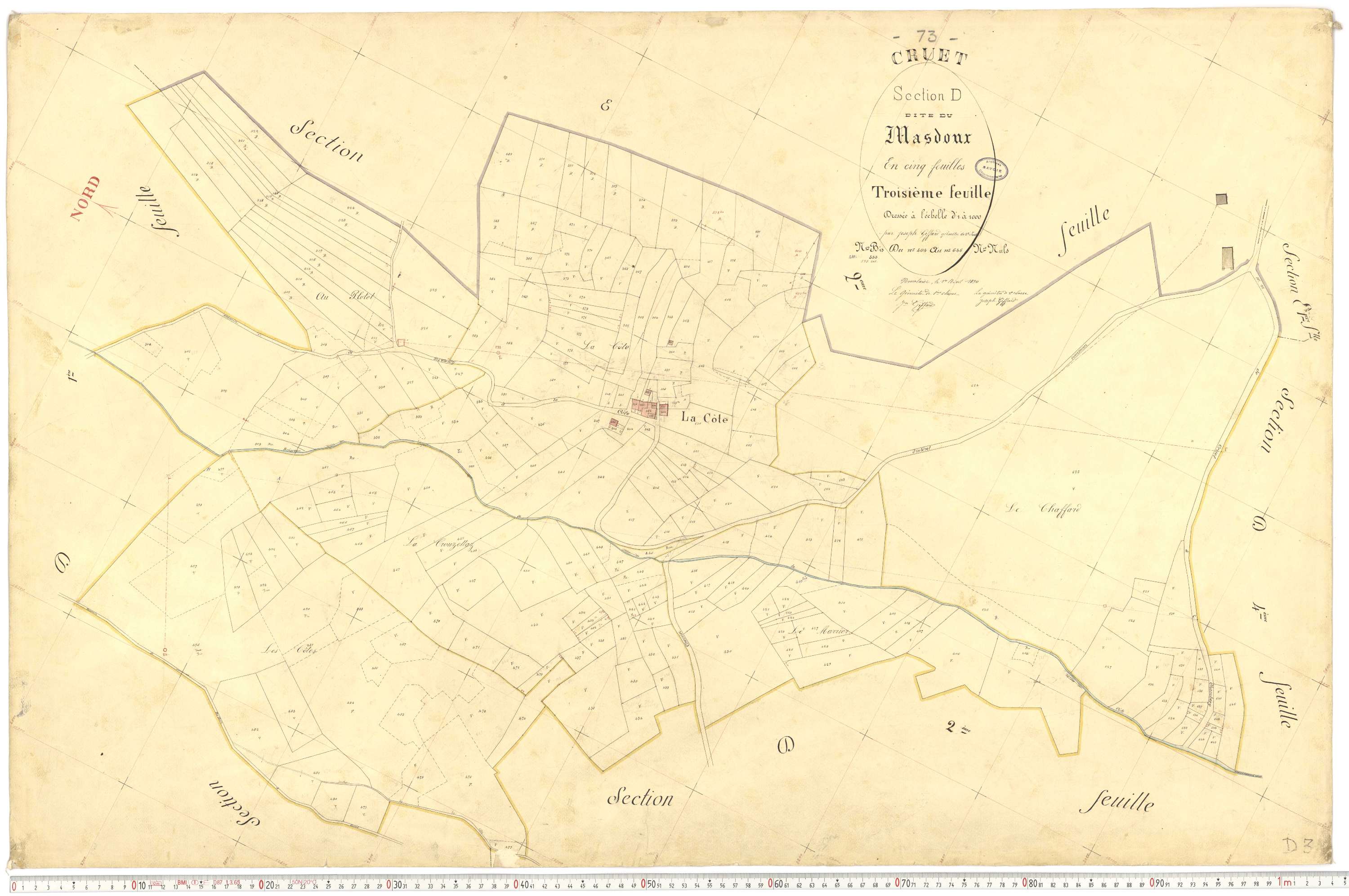 Cruet - Cadastre français (1892).