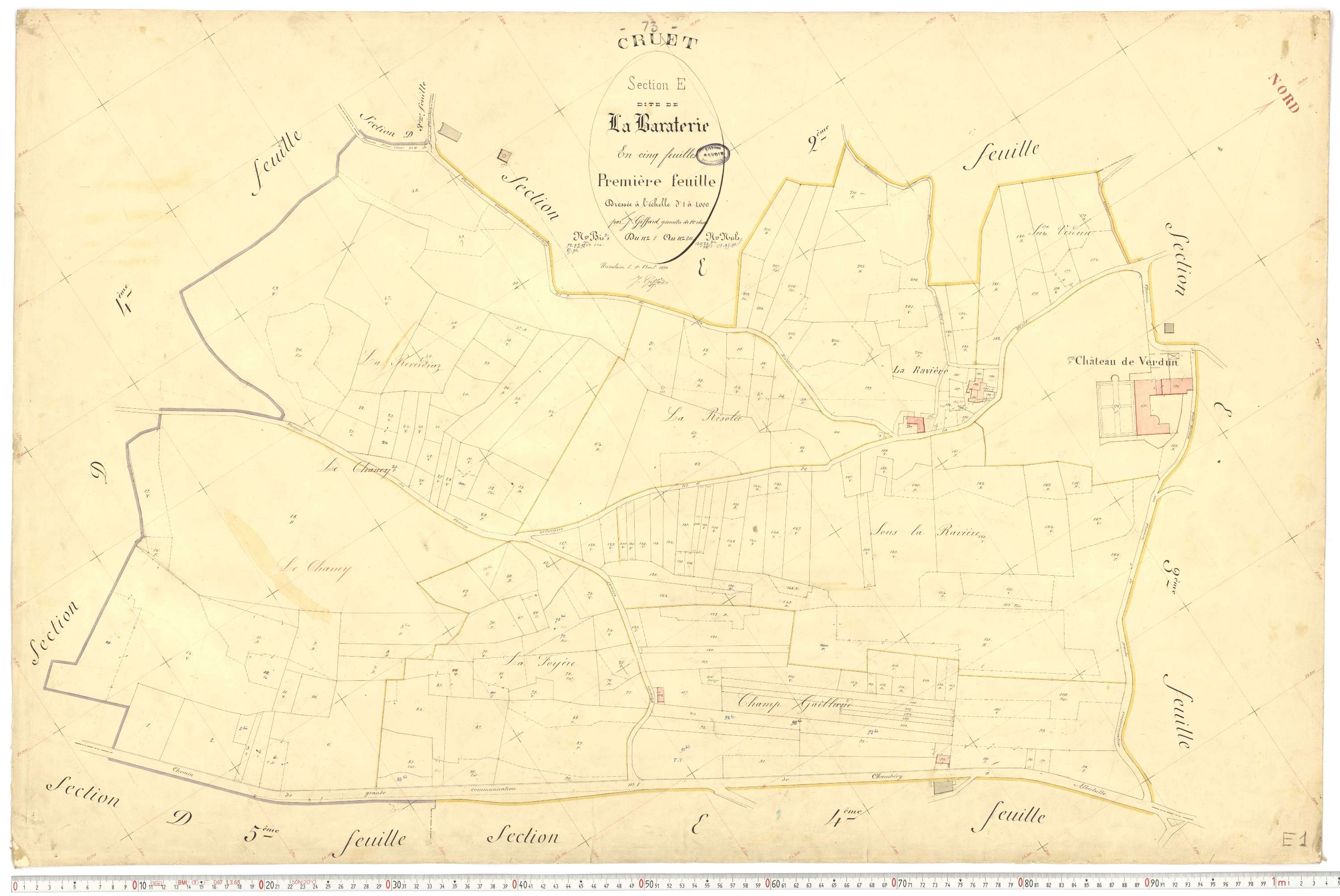 Cruet - Cadastre français (1892).