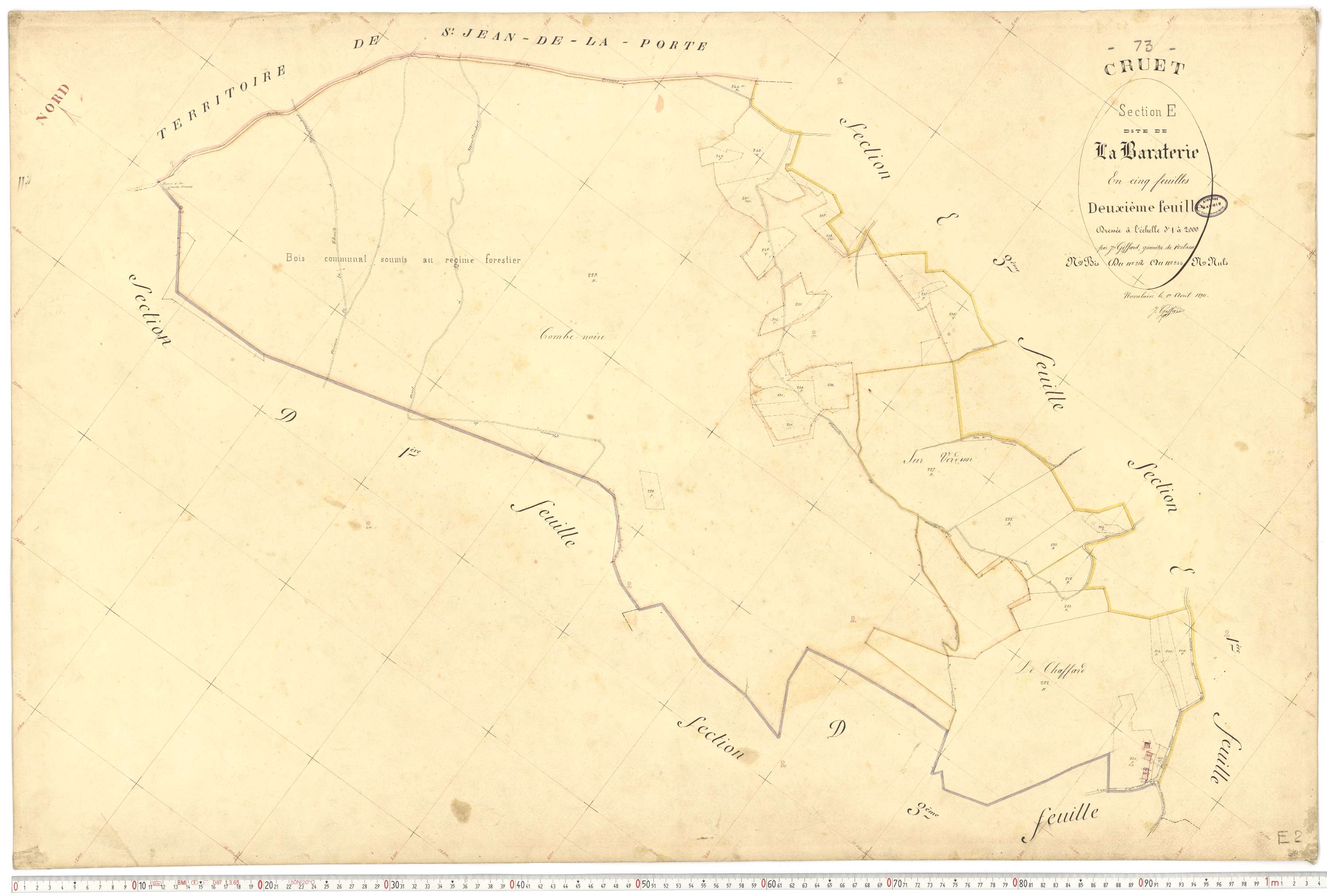 Cruet - Cadastre français (1892).