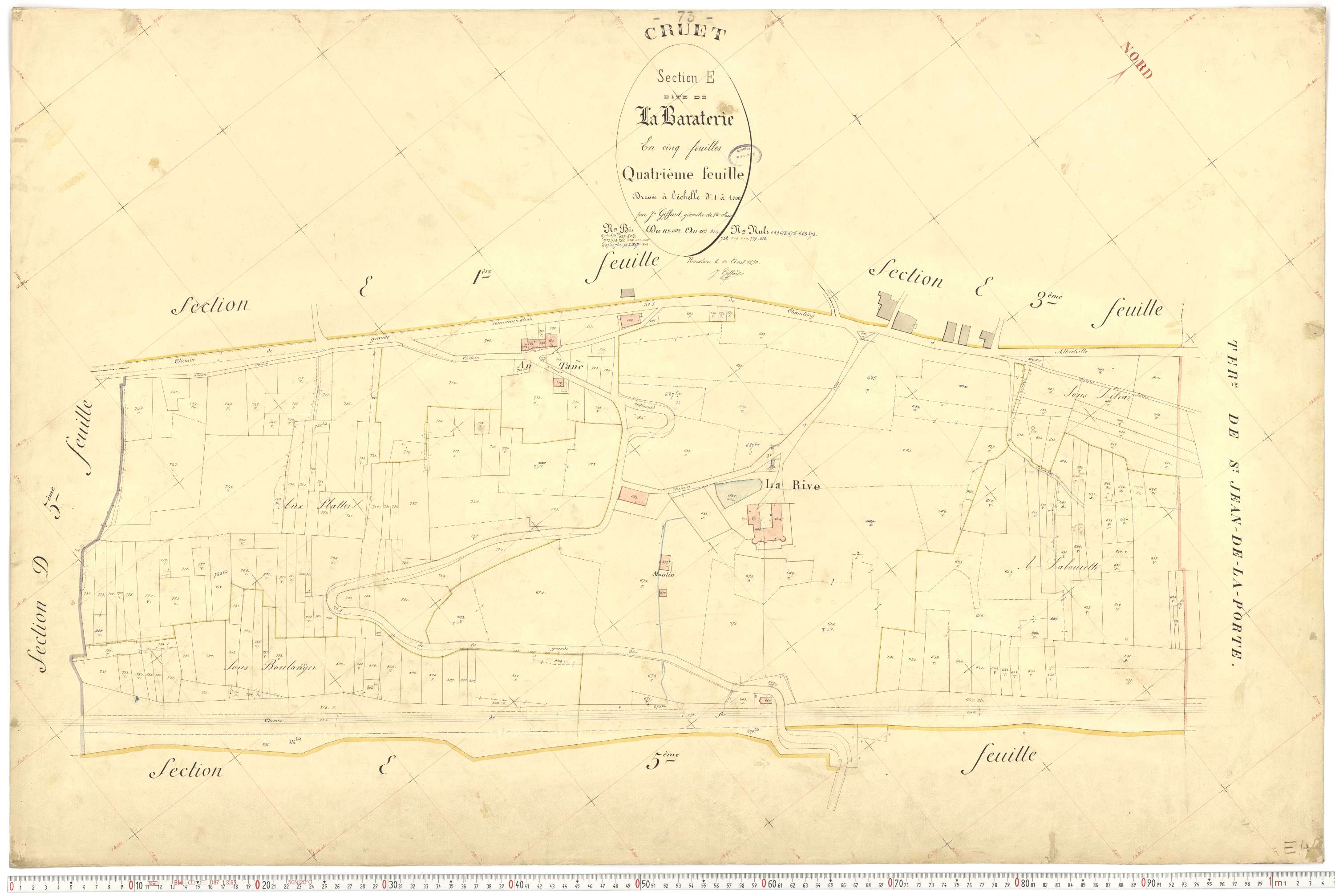 Cruet - Cadastre français (1892).