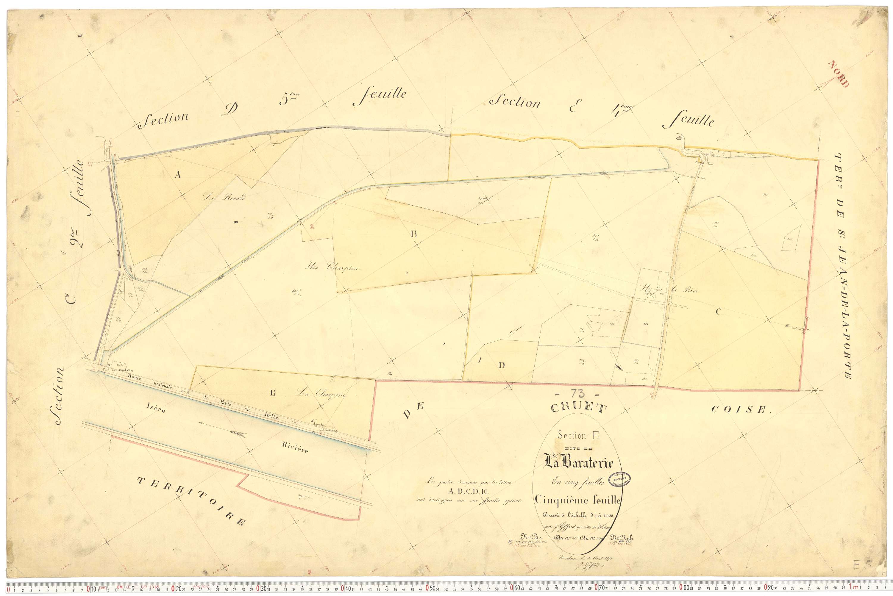 Cruet - Cadastre français (1892).