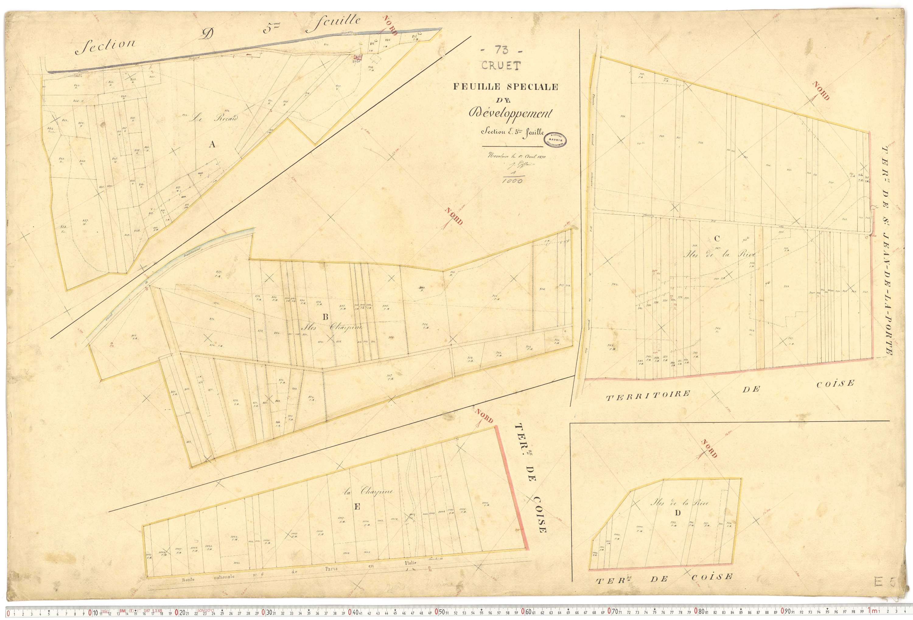 Cruet - Cadastre français (1892).