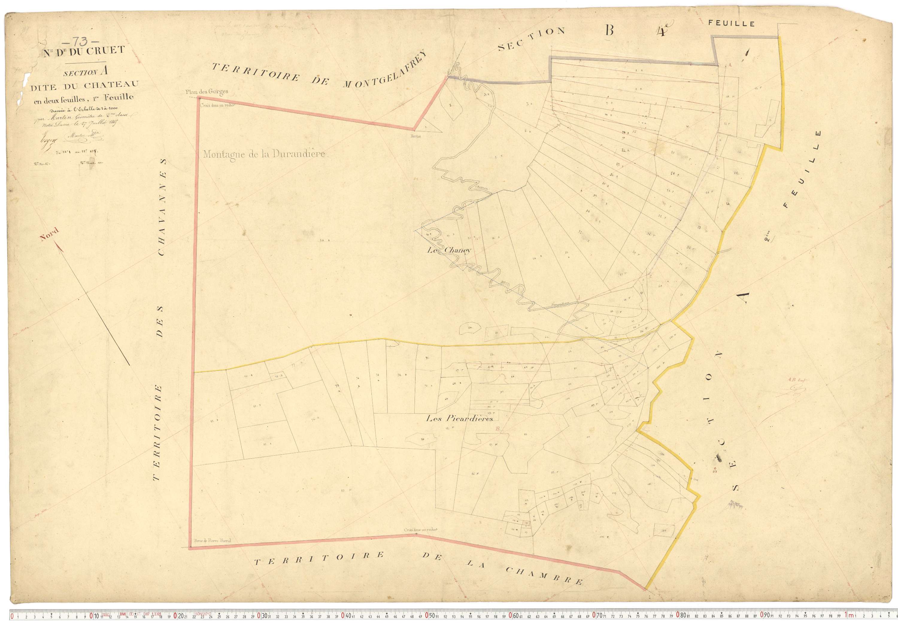 Cruet - Plans cadastraux du premier cadastre français.